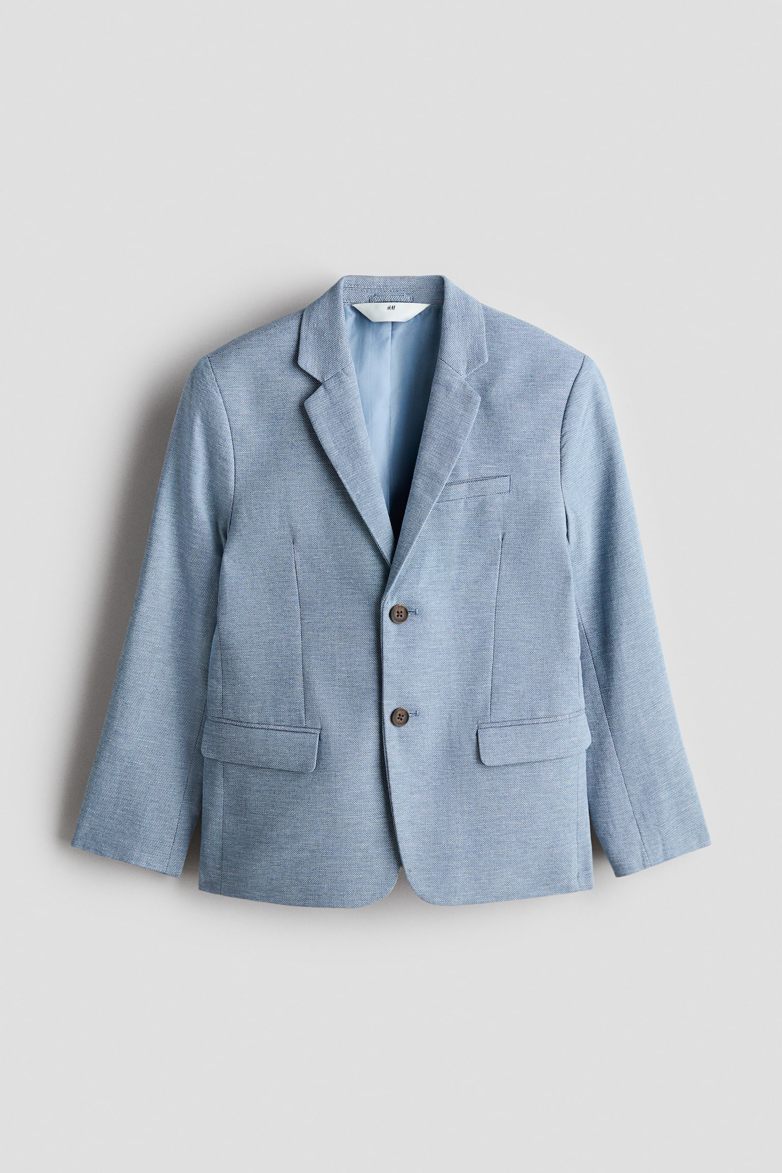 Giacca in misto lino - Blu polvere chiaro/Beige chiaro/Blu navy