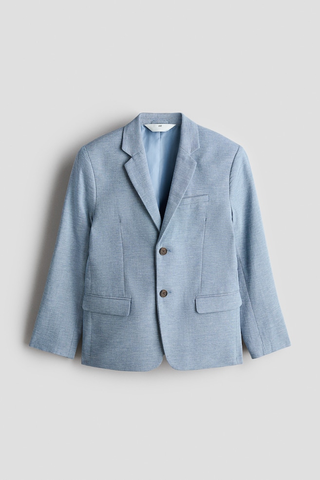 Linen-blend jacket - Light dusty blue/Light beige/Navy blue - 1