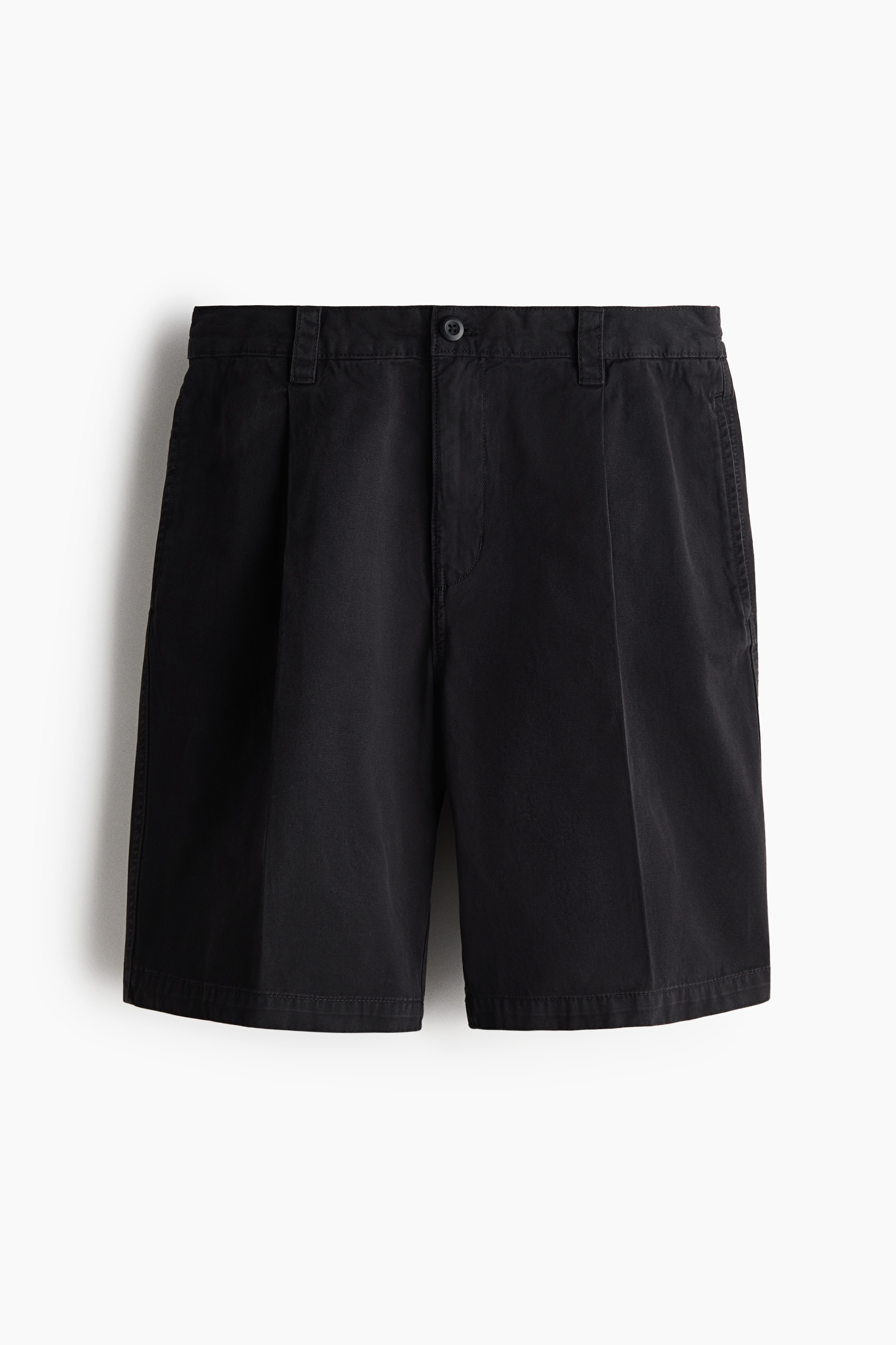 Relaxed Fit Cotton Chino shorts - Black/Beige/Dark brown