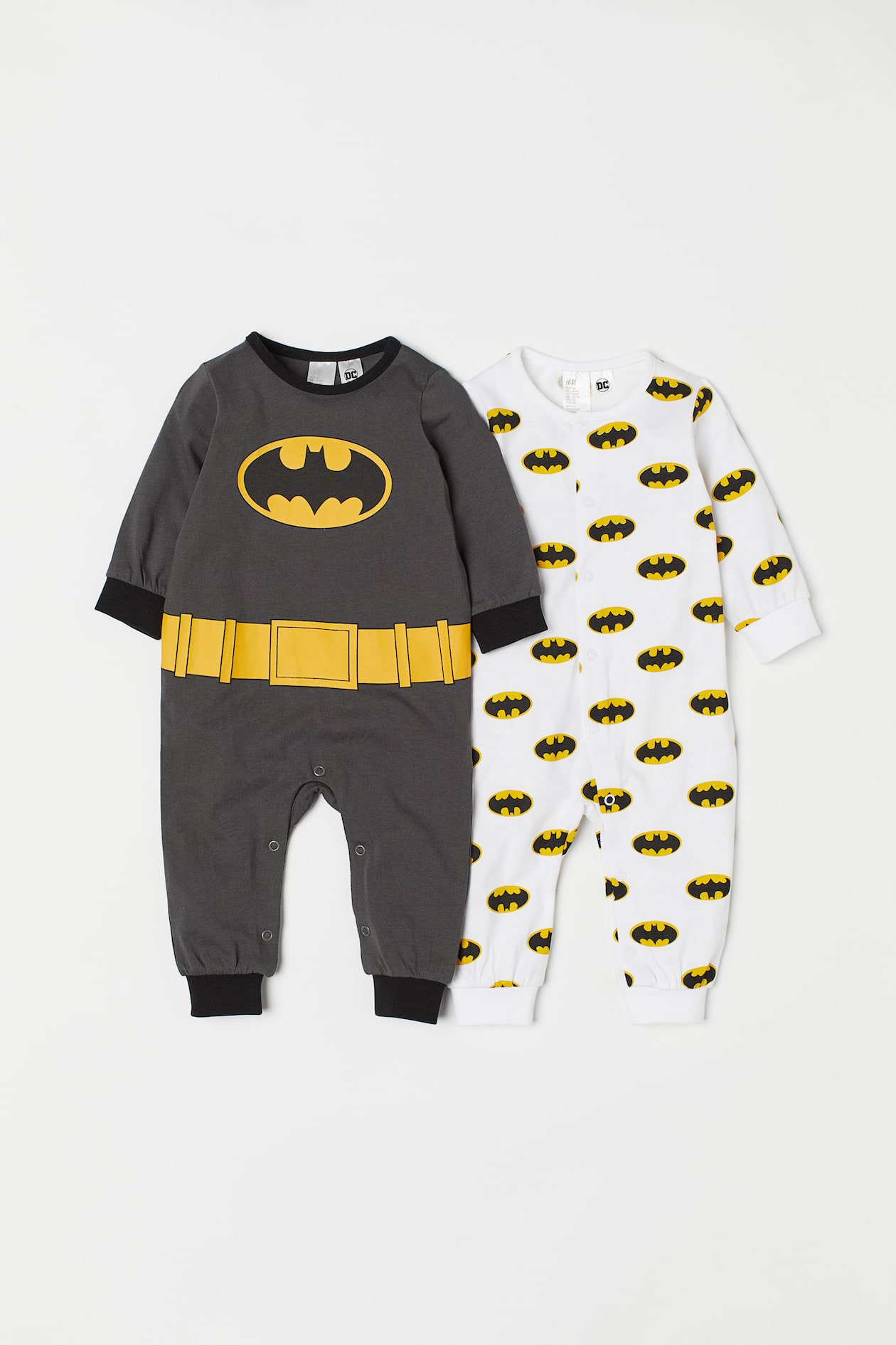 Hm Batman Pyjamas - 2-pack all-in-one pyjamas - Dark grey/Batman - Kids | H&M