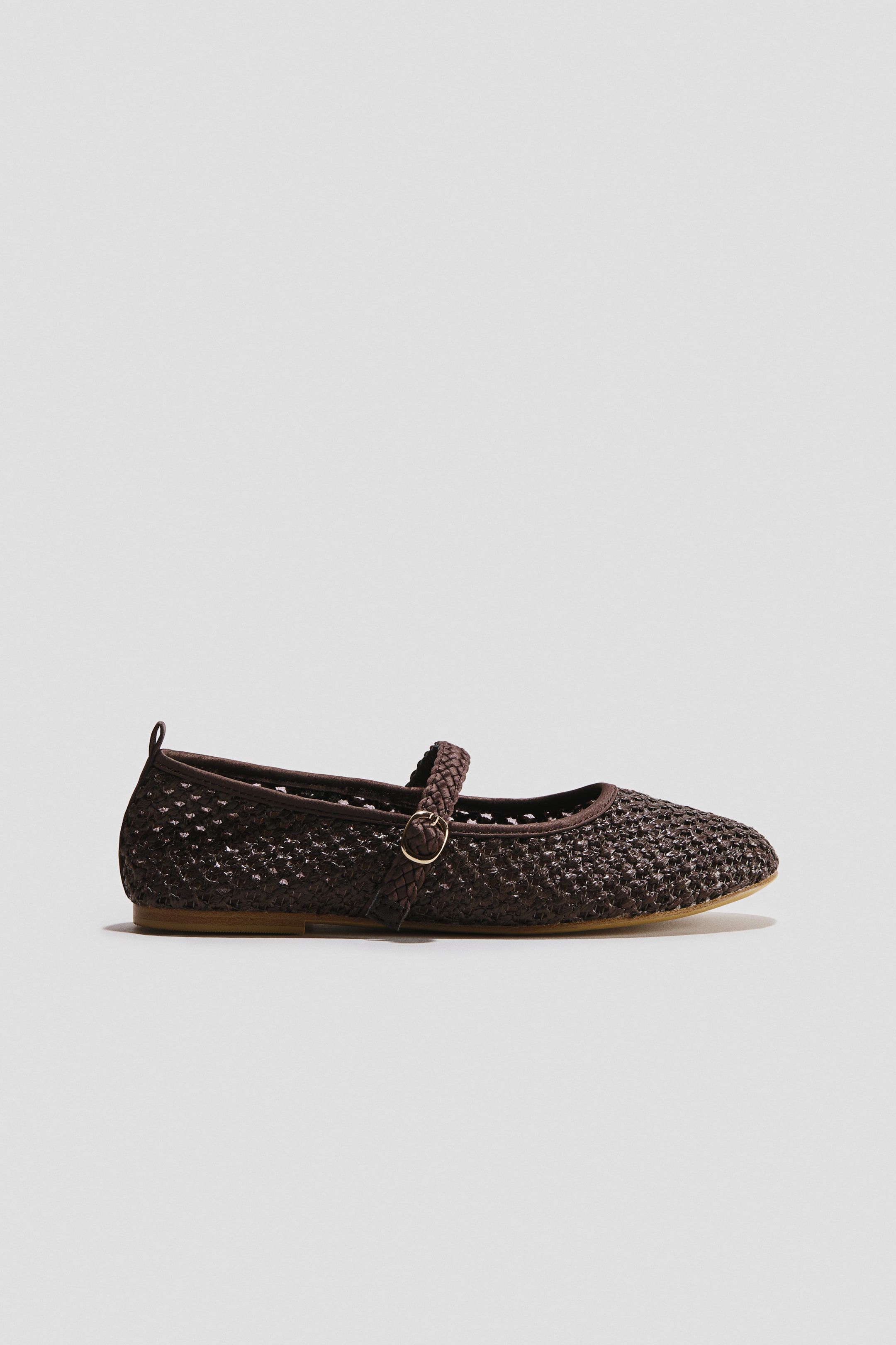 View larger image: Braided ballerina flats - Dark brown - Kids | H&M 1