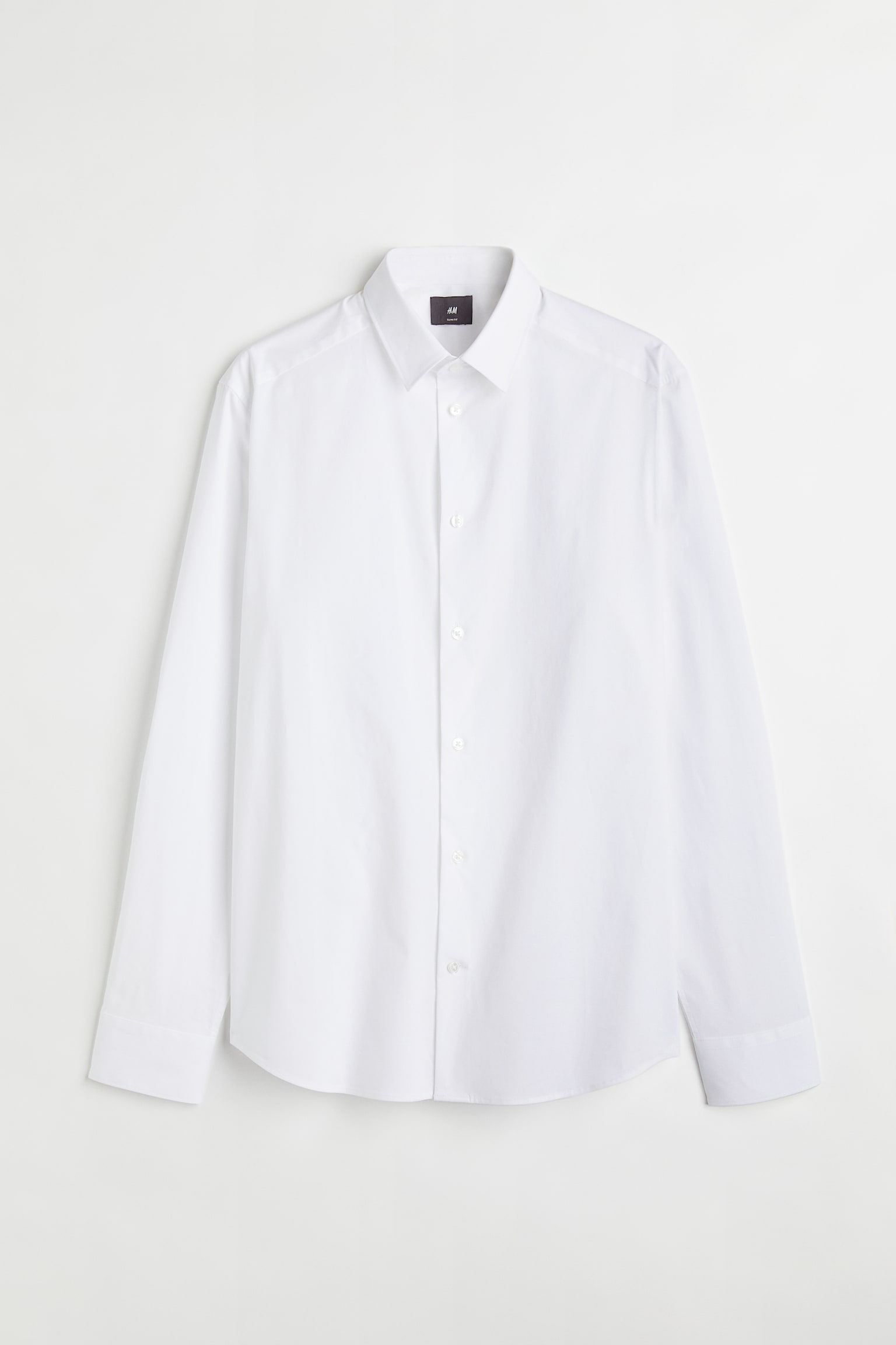 Slim Fit Stretch Shirt - White - 1