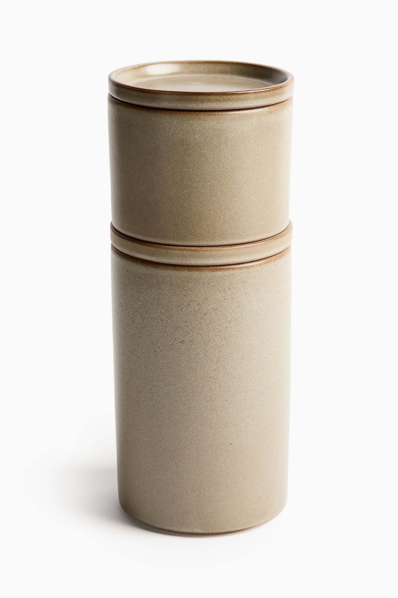 Reactive-Glaze Jar - Beige/Light beige - 2
