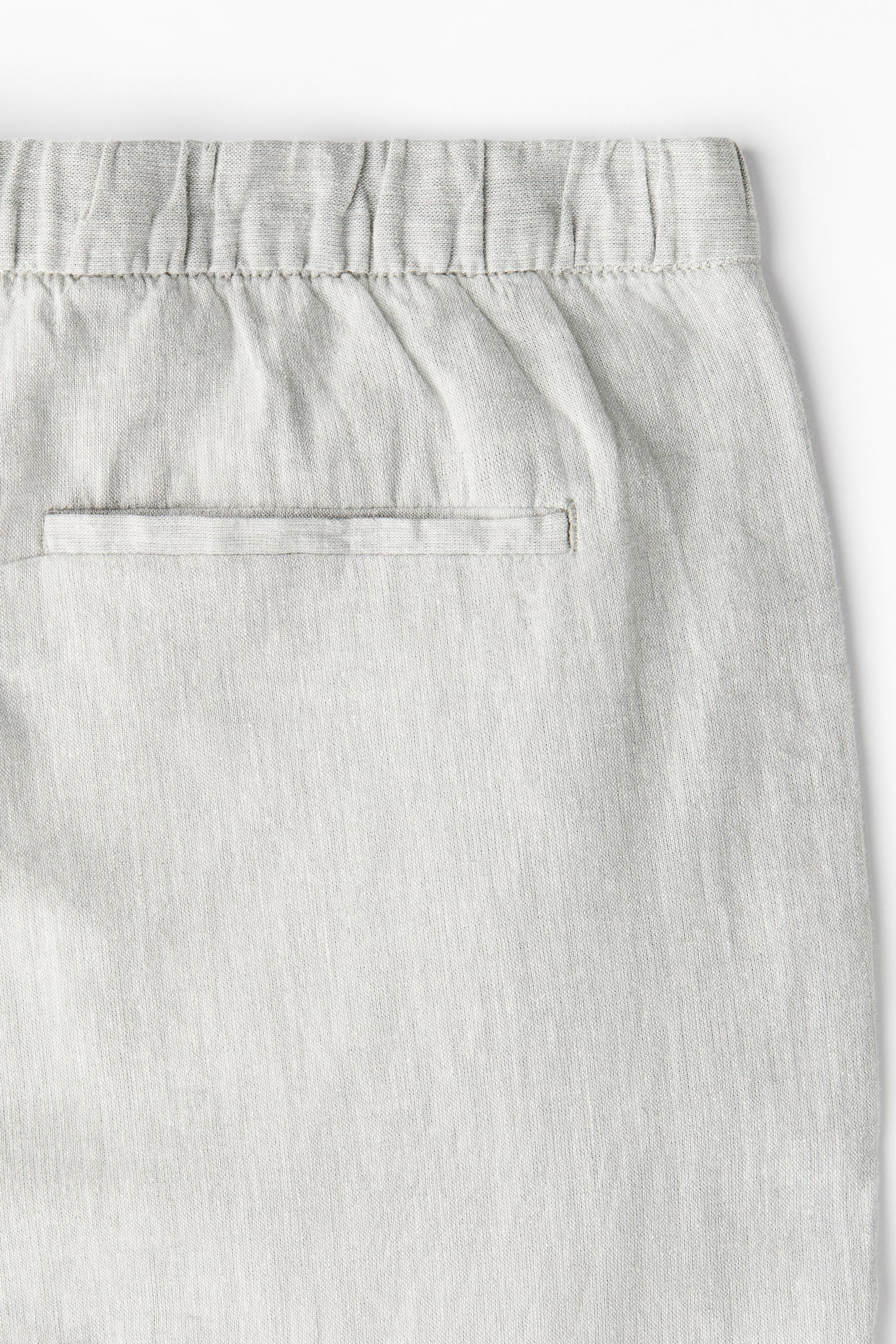 Regular Fit Linen-blend trousers - Grey/White/White marl/Black - 3