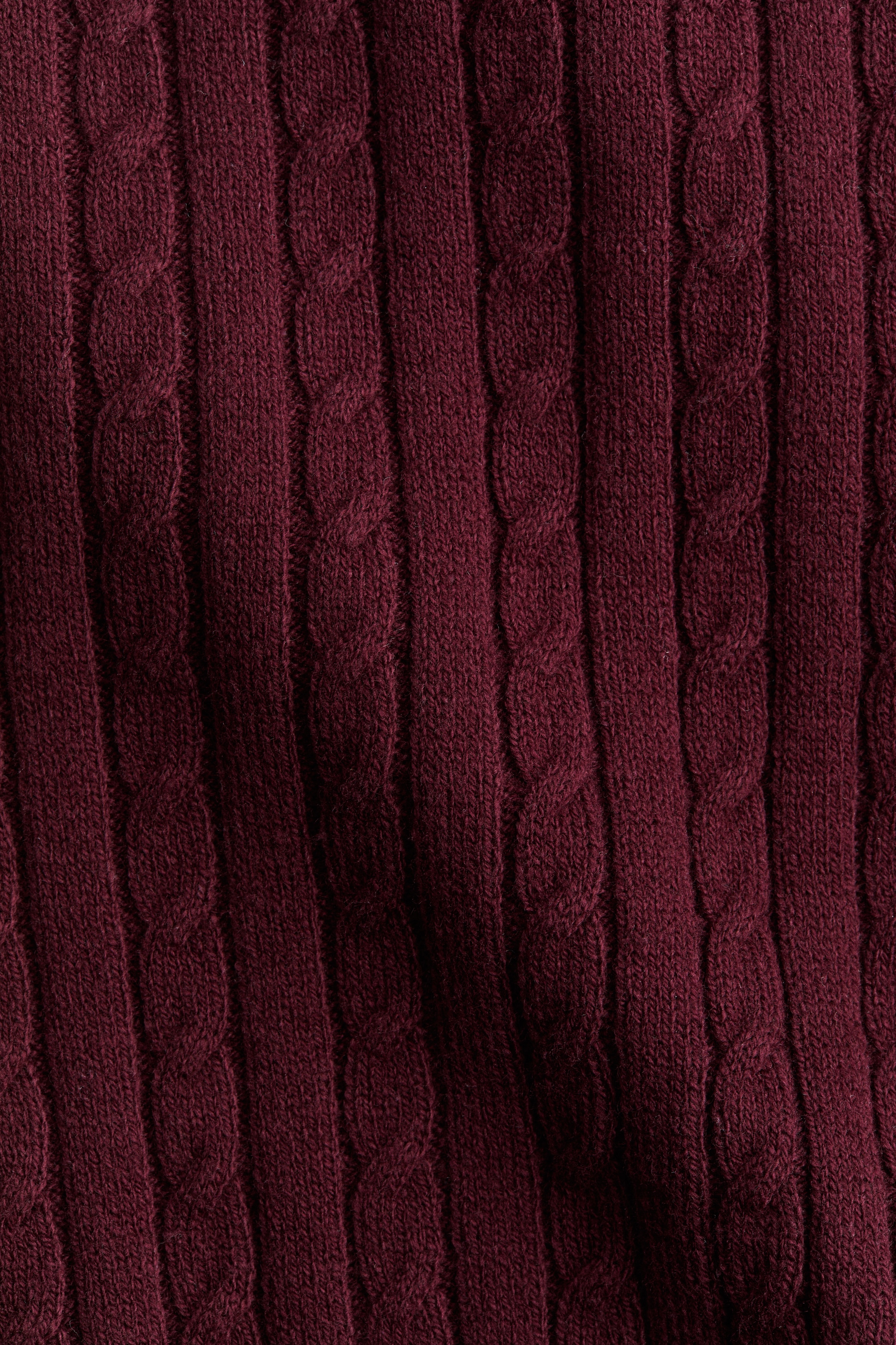 Cable-knit T-shirt