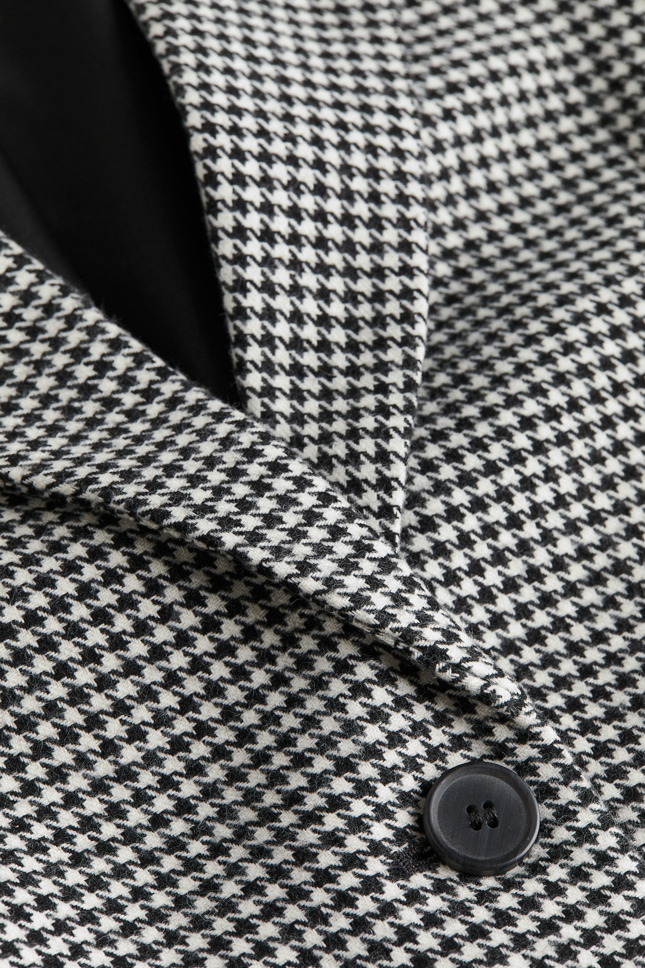 Oversized Twill Blazer - Long sleeve - Long - Black/houndstooth ...