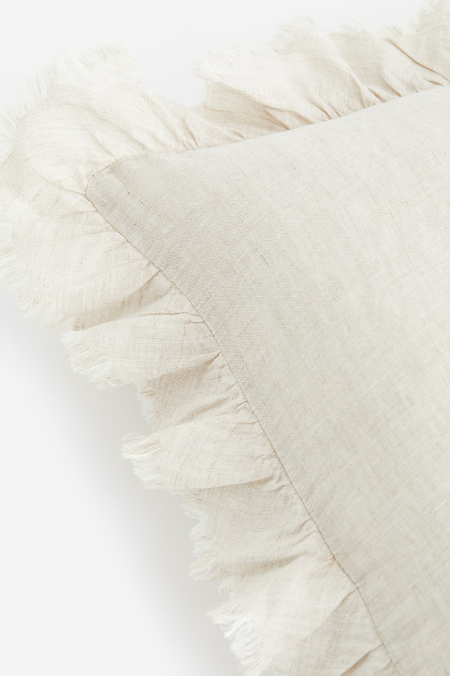 Linen cushion cover - Light beige - 3