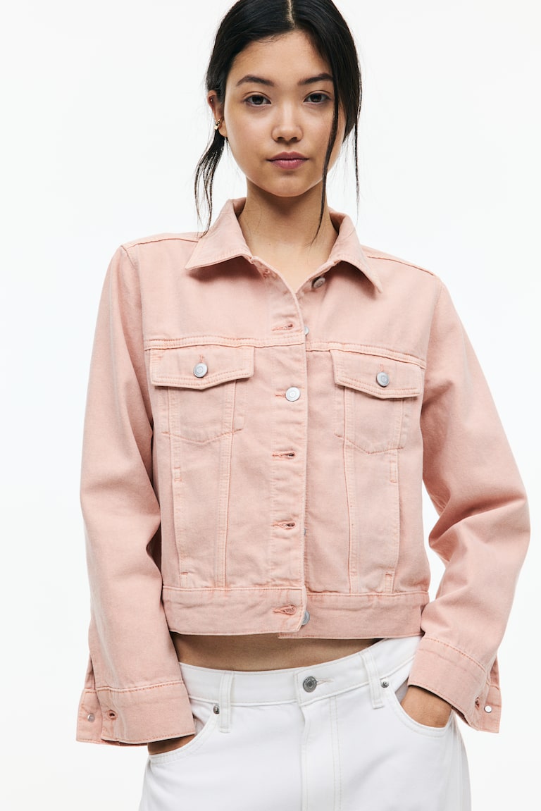 Cazadora denim Rosa empolvado claro MUJER H&M ES