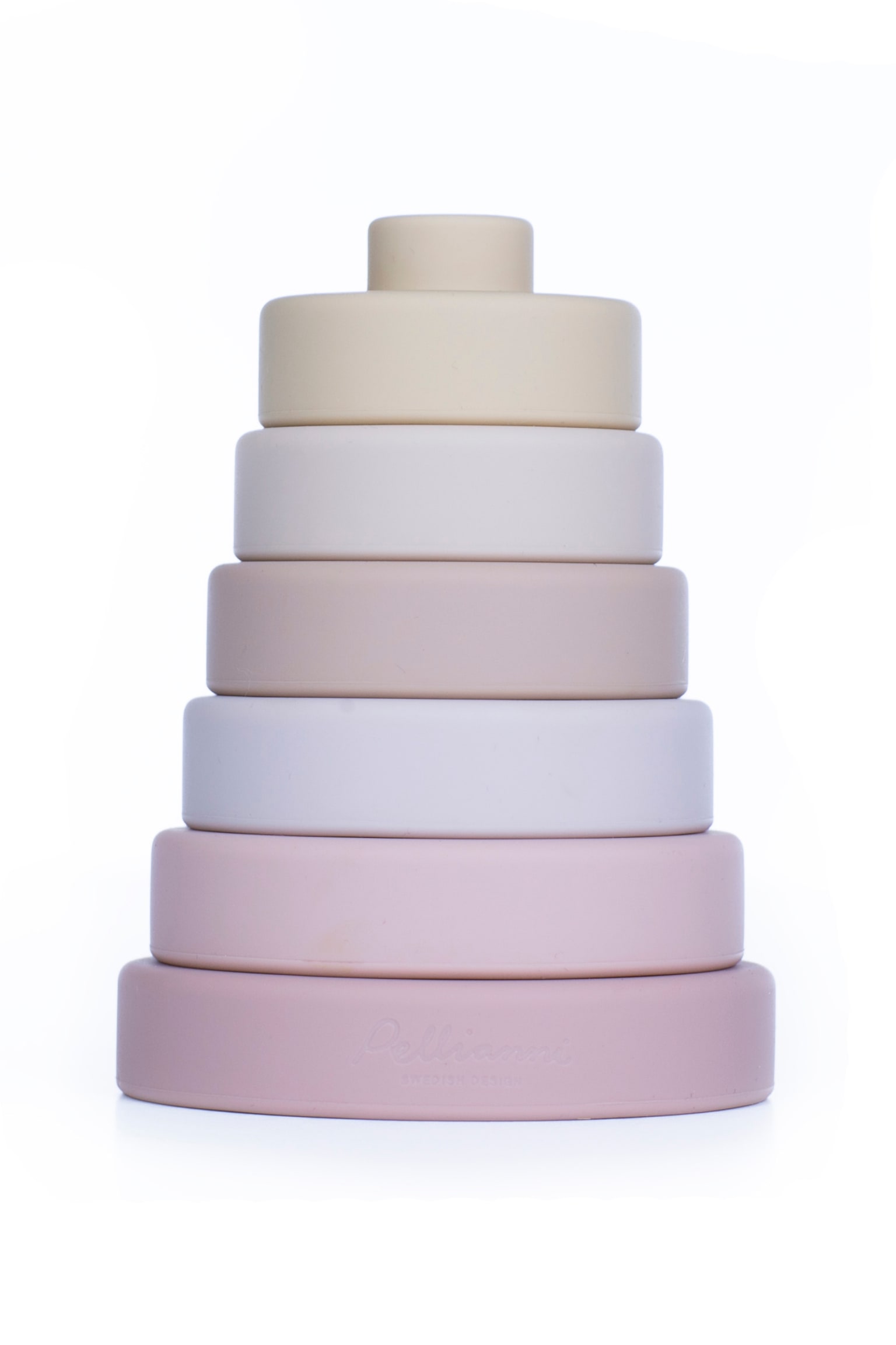 Silicone Stacking Toy - Rosa/beige - 1