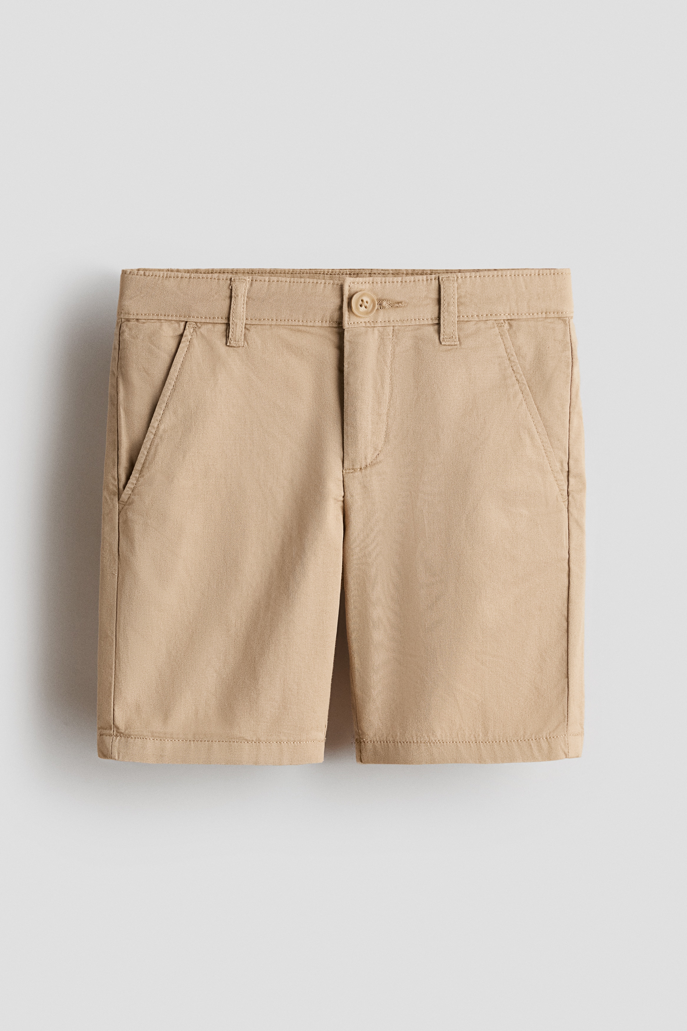 Pamuklu Chino Şort - Bej/Paslı kahverengi/Adaçayı yeşili