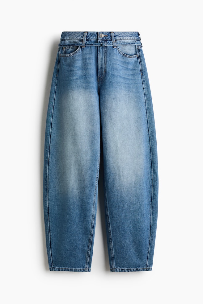 Barrel High Waist Jeans - Denim blue - 1