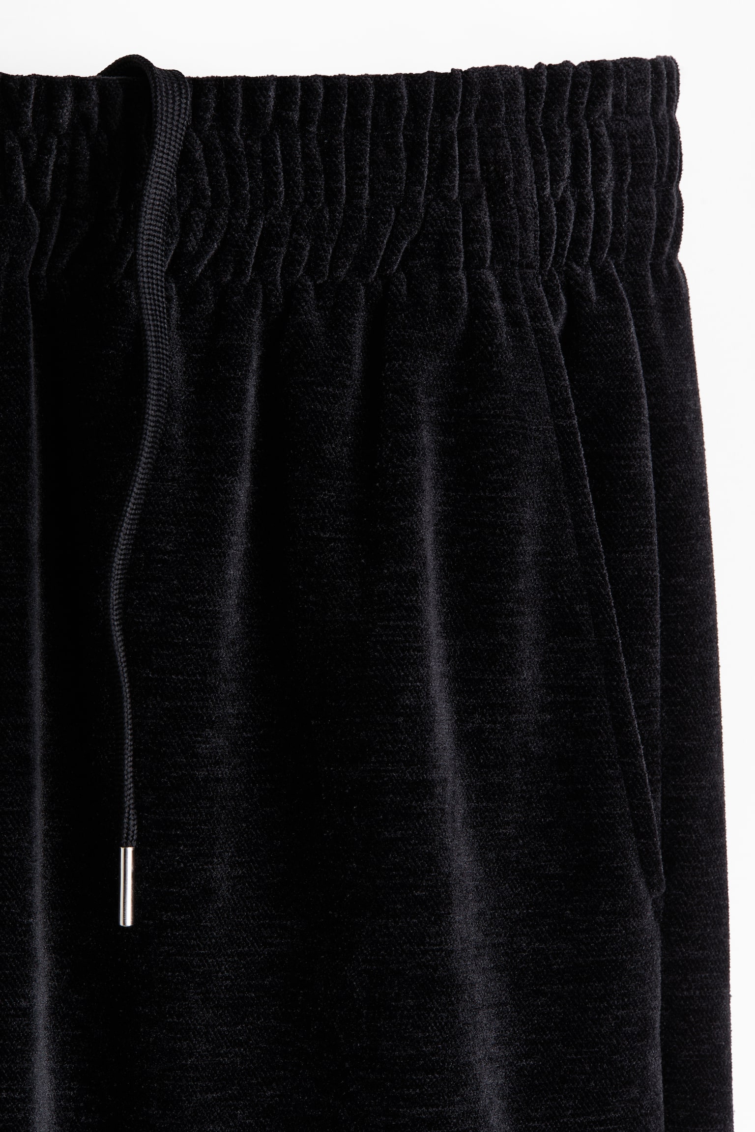 Мужские брюки H&M Relaxed-Fit Velour Sweatpants, цвет: Чёрный — фото 4