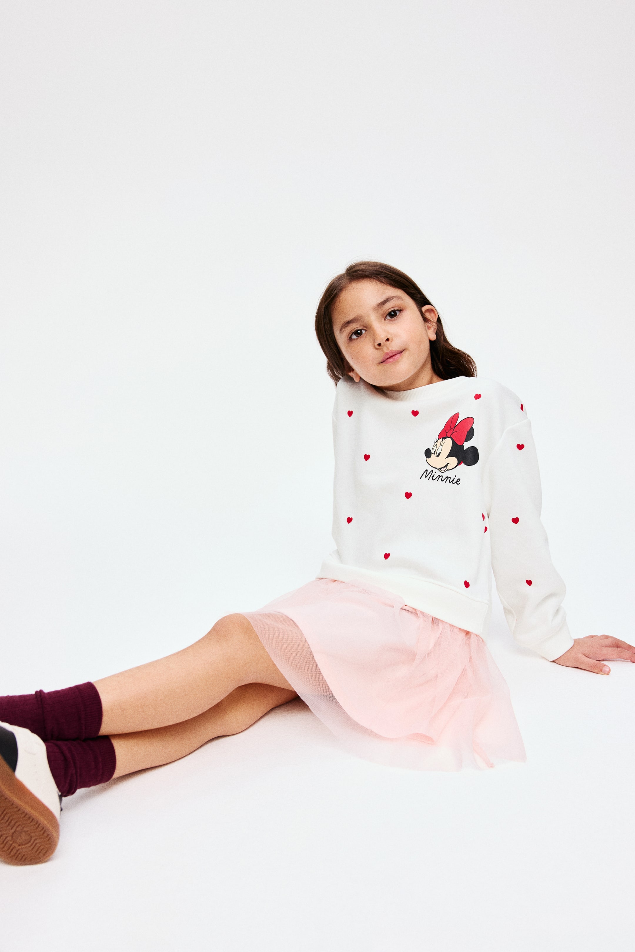 Visualizza immagine più grande: Abito in felpa stampata con gonna in tulle - Rosa chiaro/Minni - BAMBINO | H&M IT 4