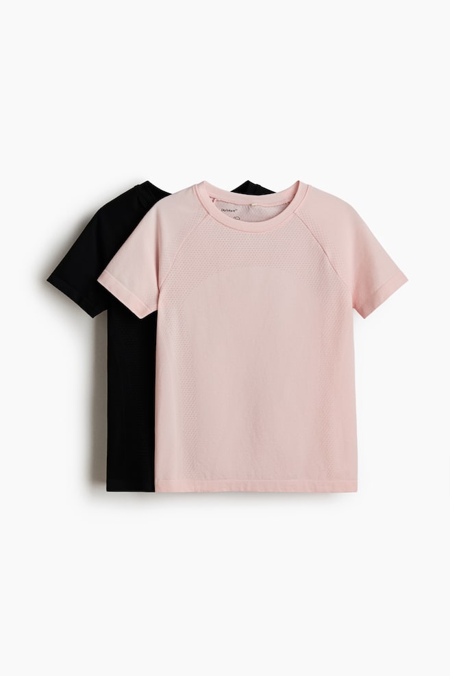 Lot de 2 tops de sport Seamless DryMove™ - Rose clair/noir/Violet foncé/blanc - 1