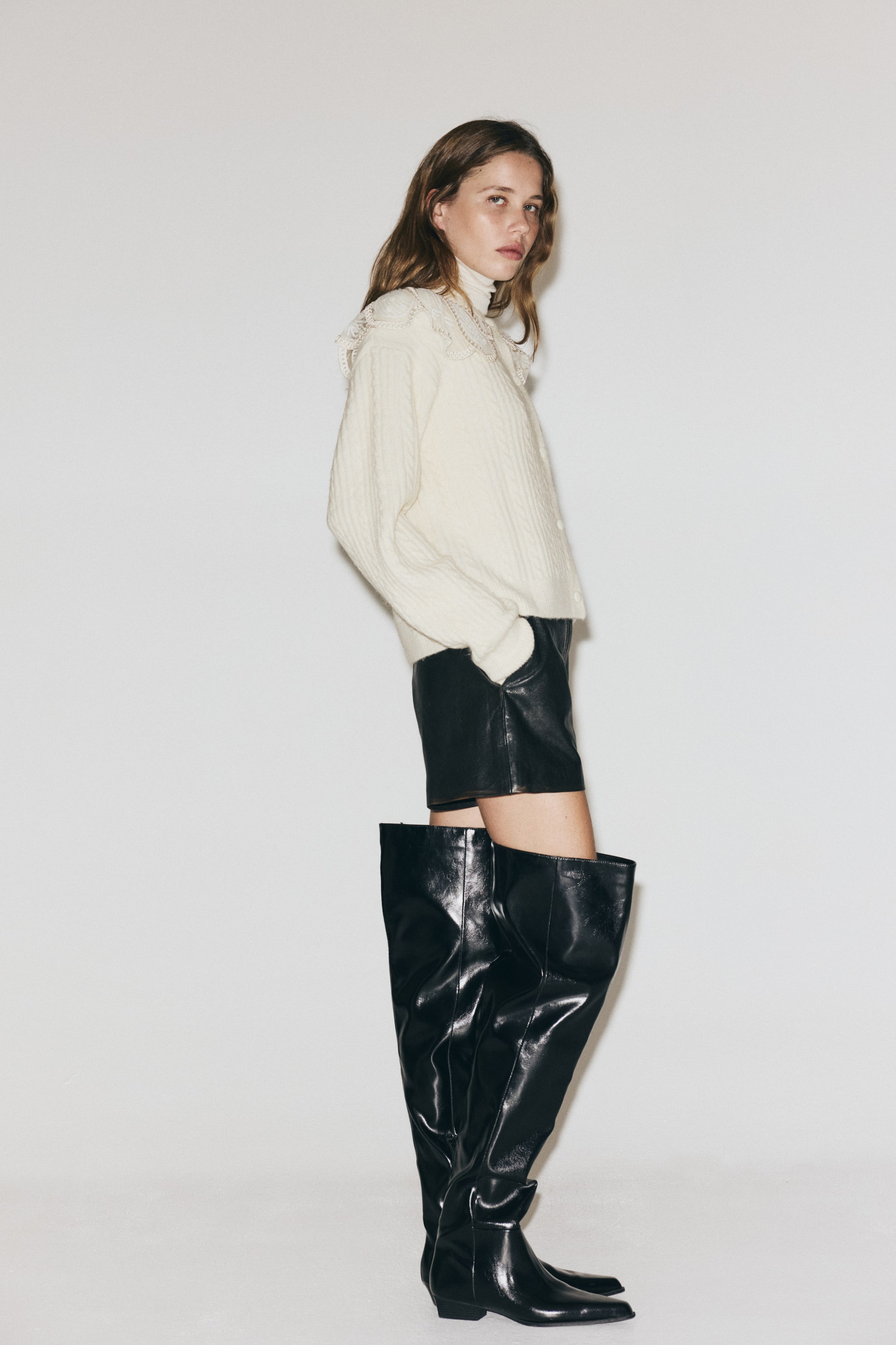 Büyük resmi görüntüle: Dantel Yakalı Hırka - Krem - KADIN | H&M TR 2