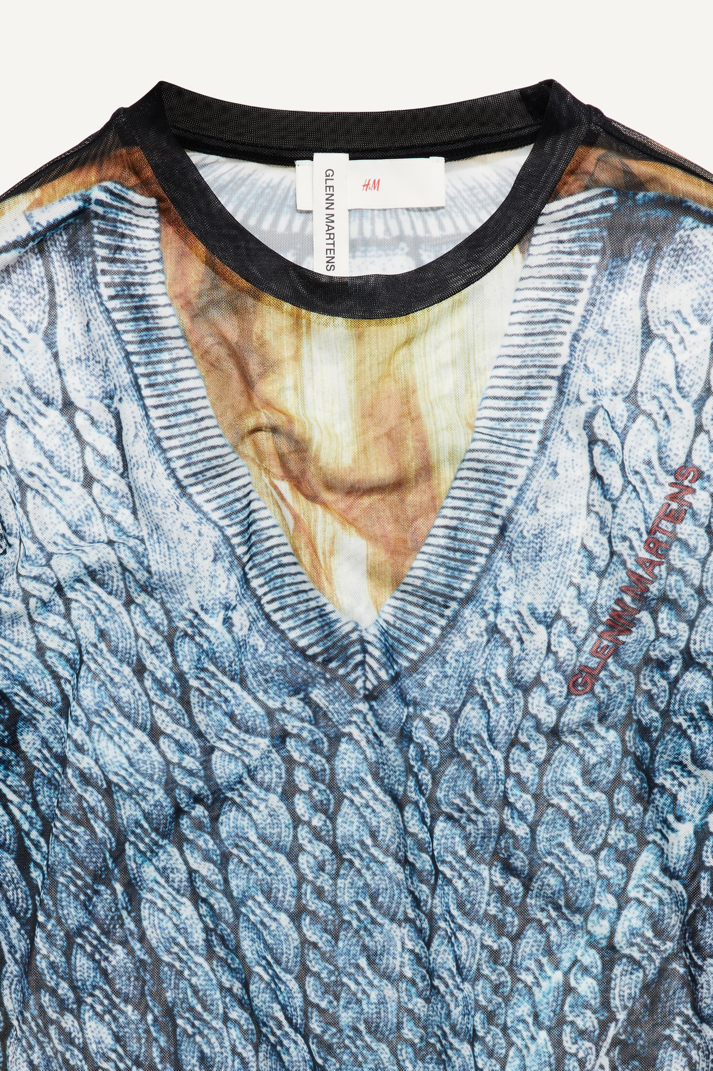 プリントメッシュトップス - ブルー - Men | H&M JP