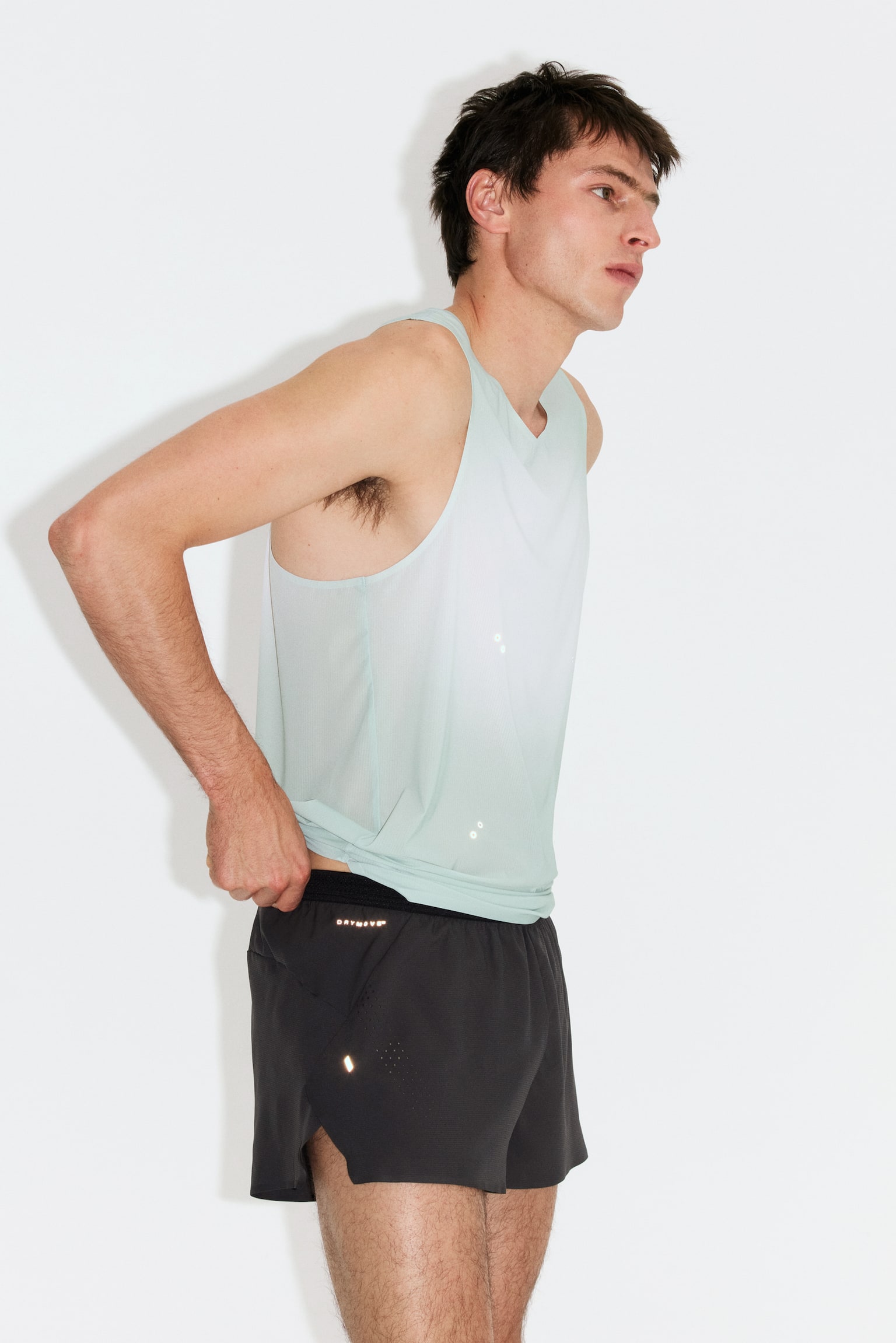 Тонкі короткі шорти для бігу - Темно-сірий - 1