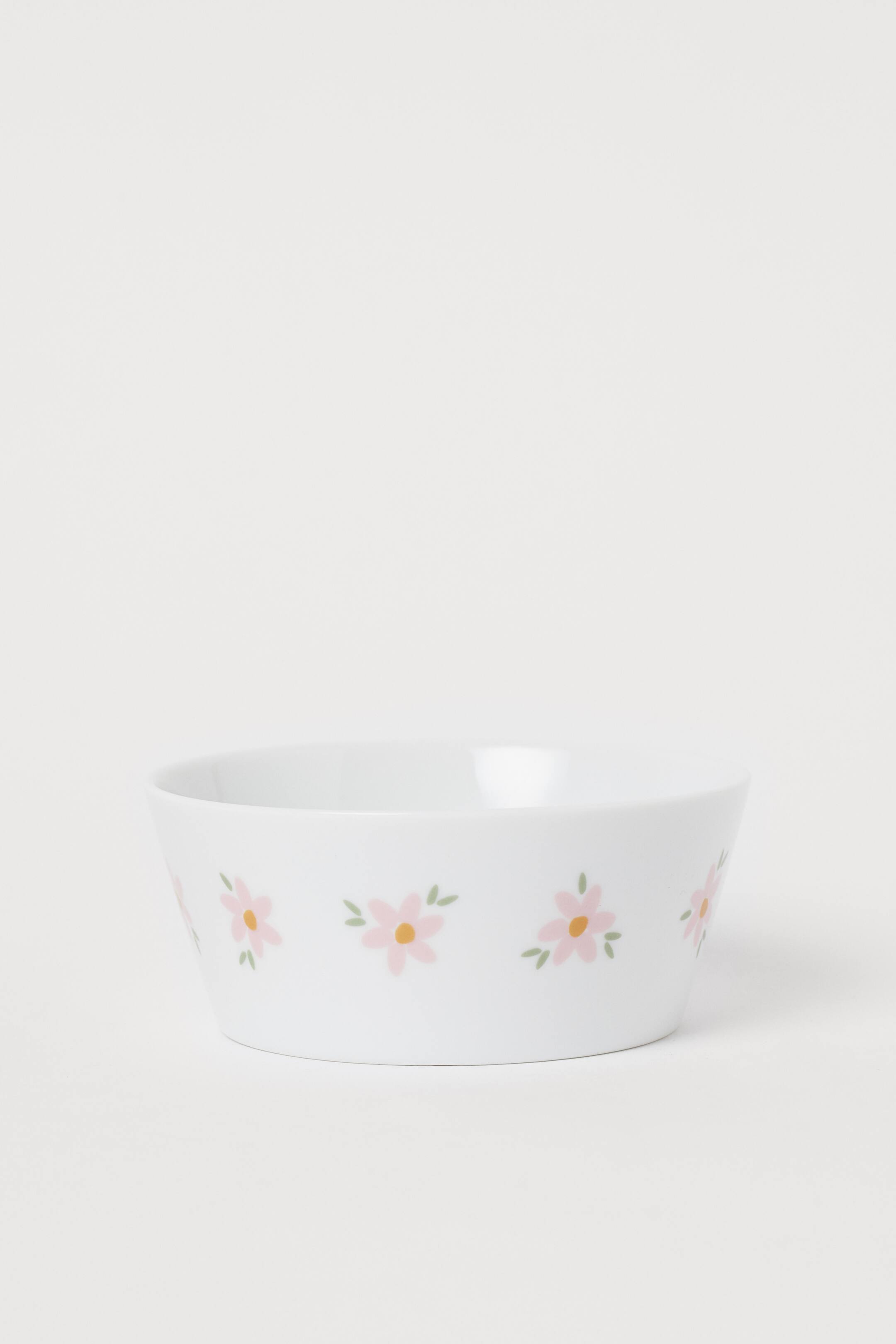 Agrandir l'image: Bol fleuri en porcelaine - Blanc/fleuri - Home All | H&M FR 1