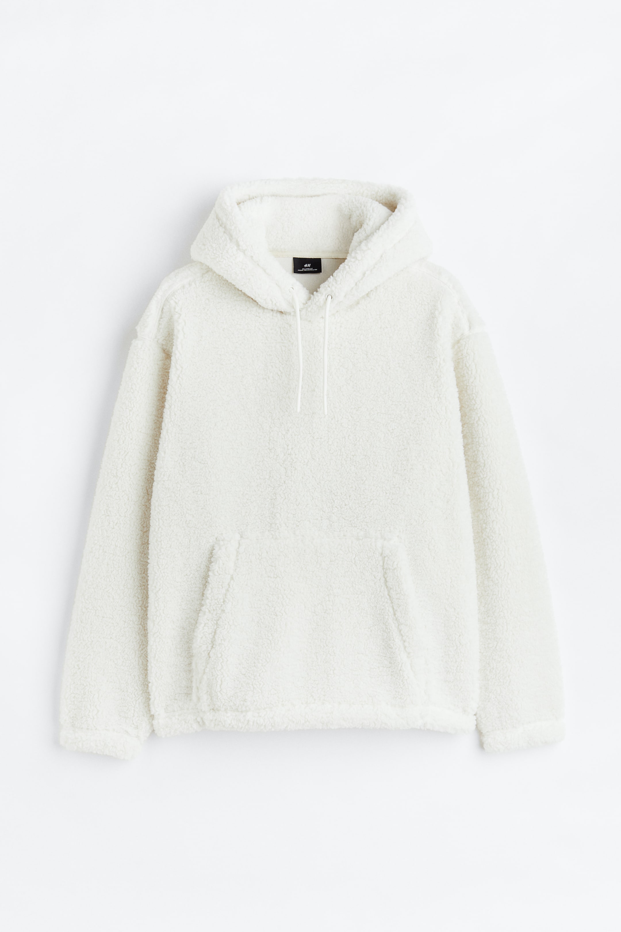 Relaxed Fit Teddy Fleece Hoodie