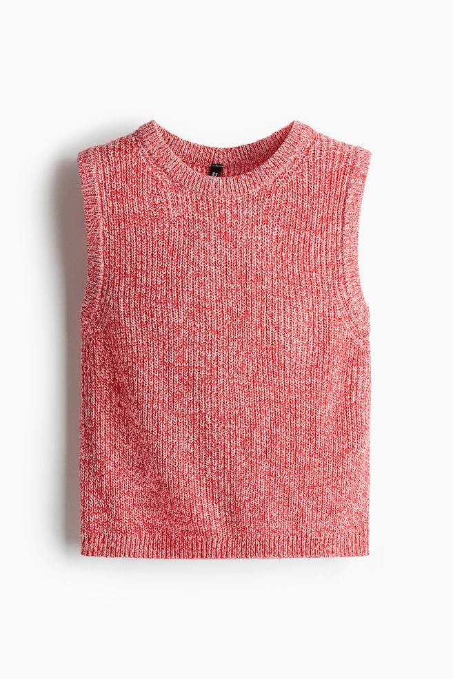 Sweater vest - Red marl - 1