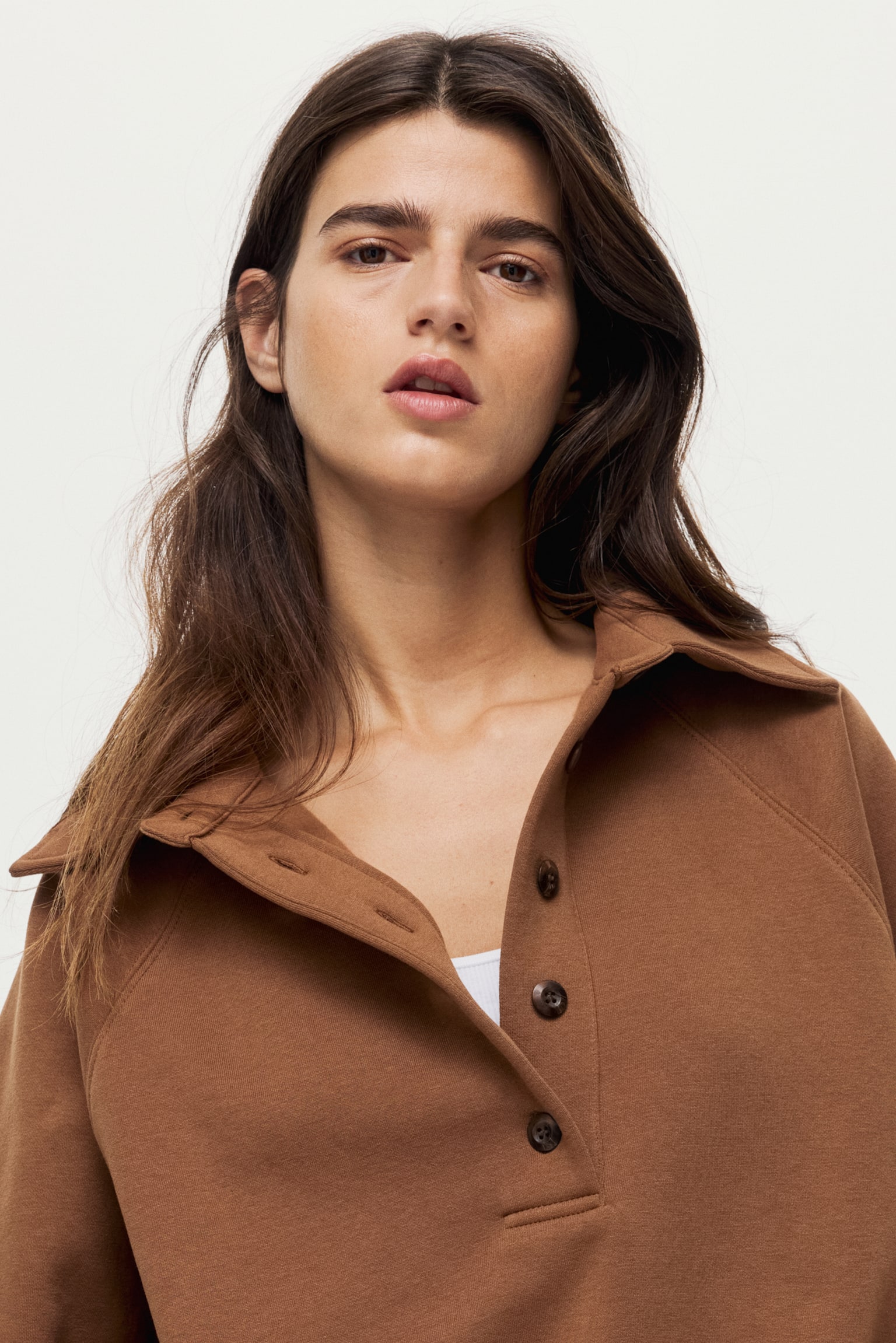 סווטשירט פולו - חום/שחור/חום כהה - 5