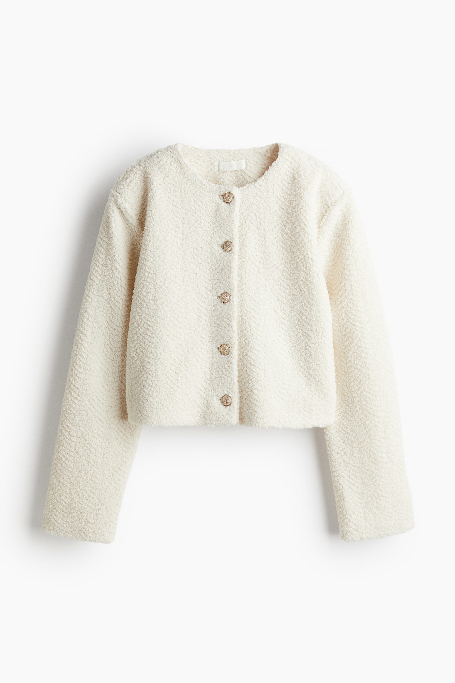 Teddy cardigan - Cream/Black/Beige - 2