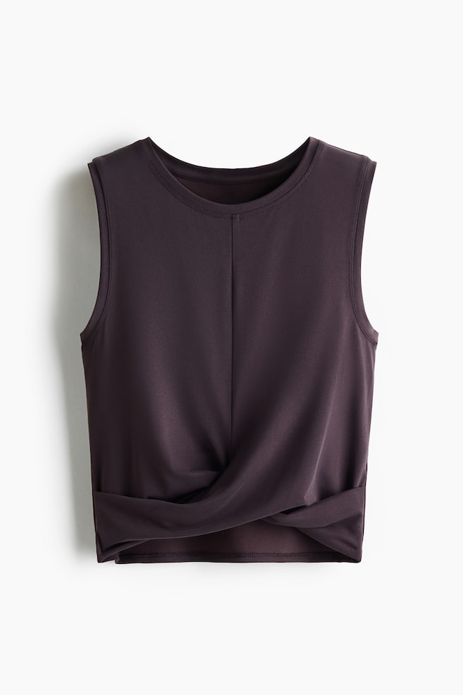 Tanktop mit Twistdetail in Slim Fit - Pflaumenlila/Helles Kastanienbraun/Mattes Mauve - 1
