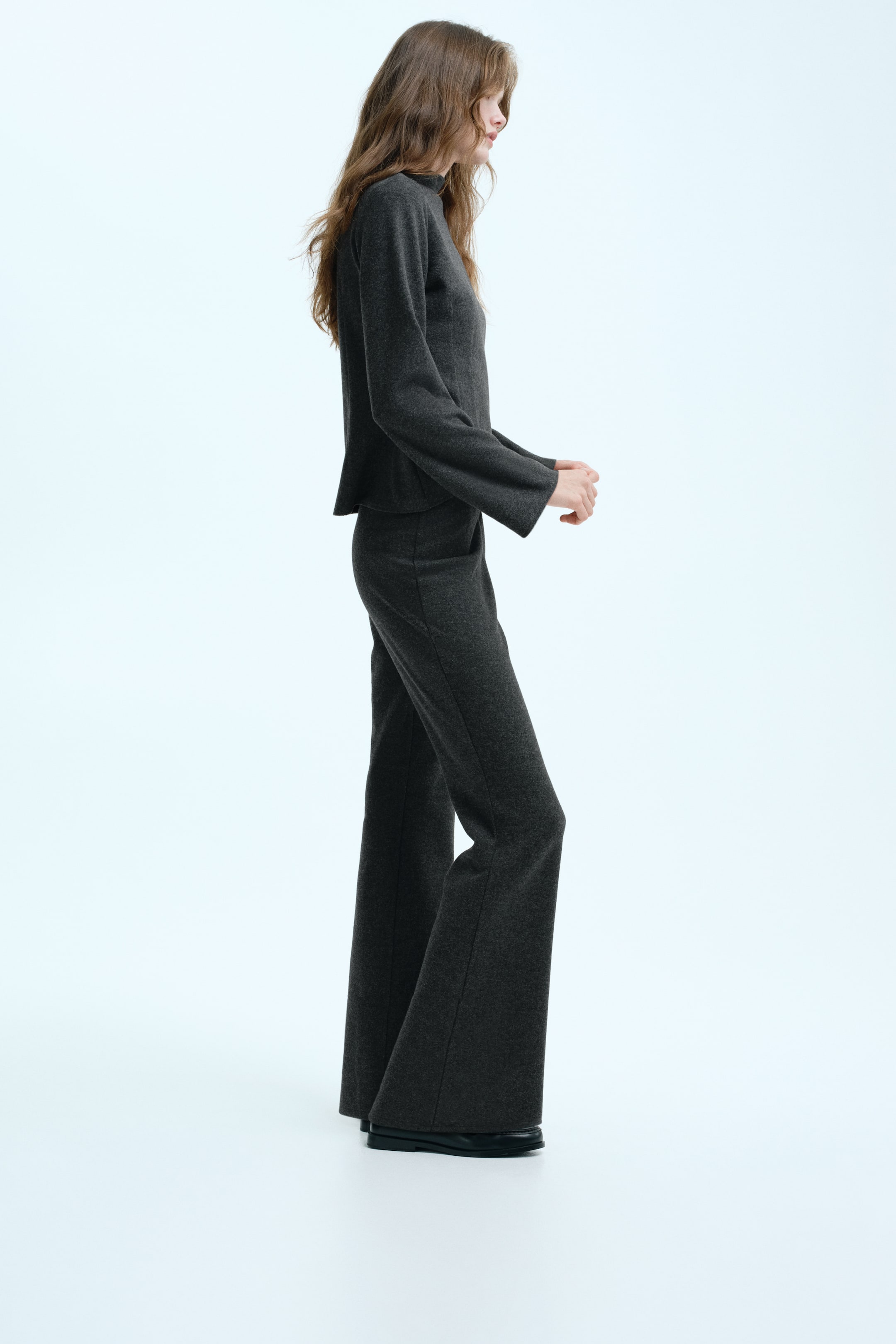 Flared Knit Pants