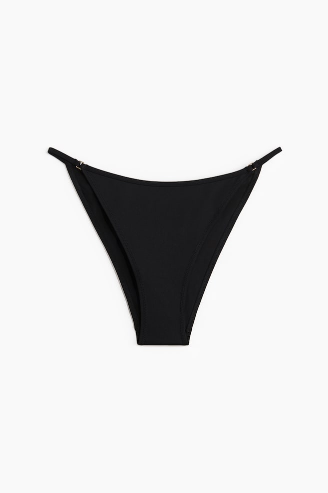 Brazilian tanga bikini bottoms - Black - 1