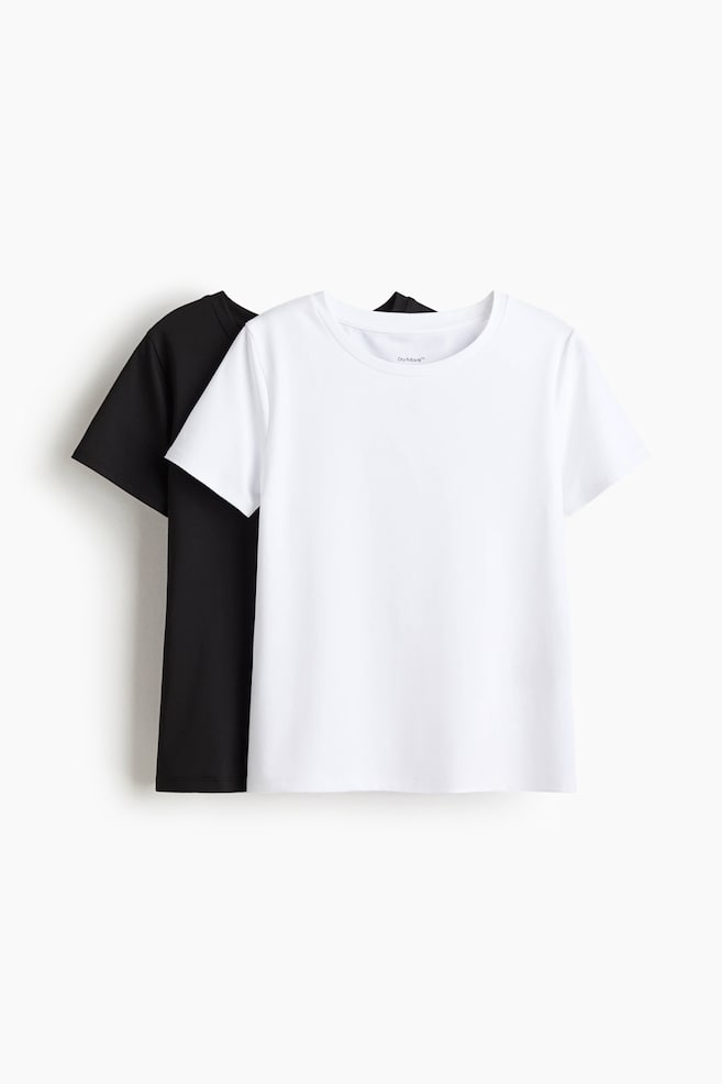 2-pack Playeras deportivas con DryMove™ - Negro/Blanco/Verde tenue/Negro/Azul claro/Azul marino - 1