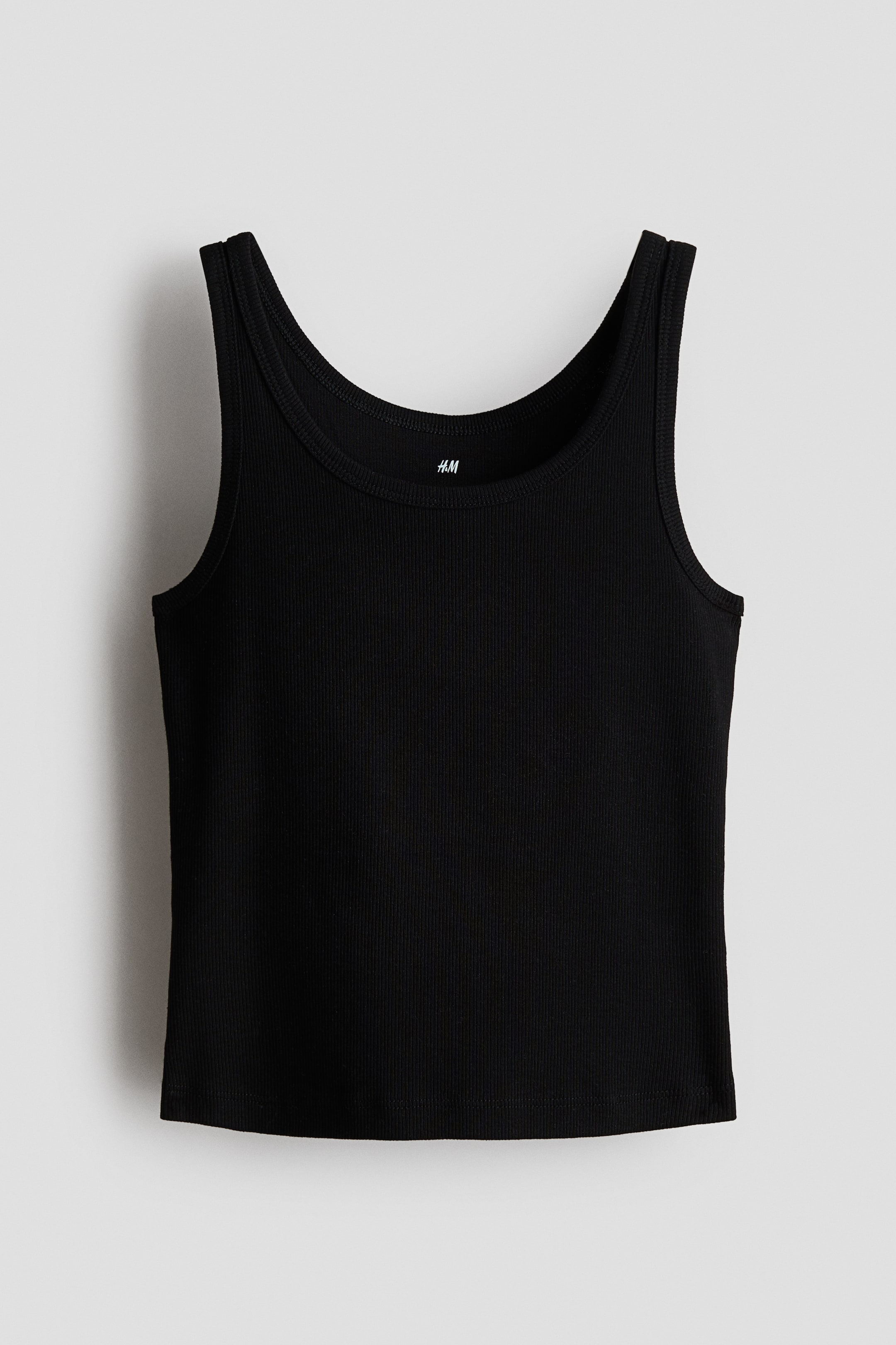View larger image: Ribbed cotton vest top - Black - Kids | H&M 1