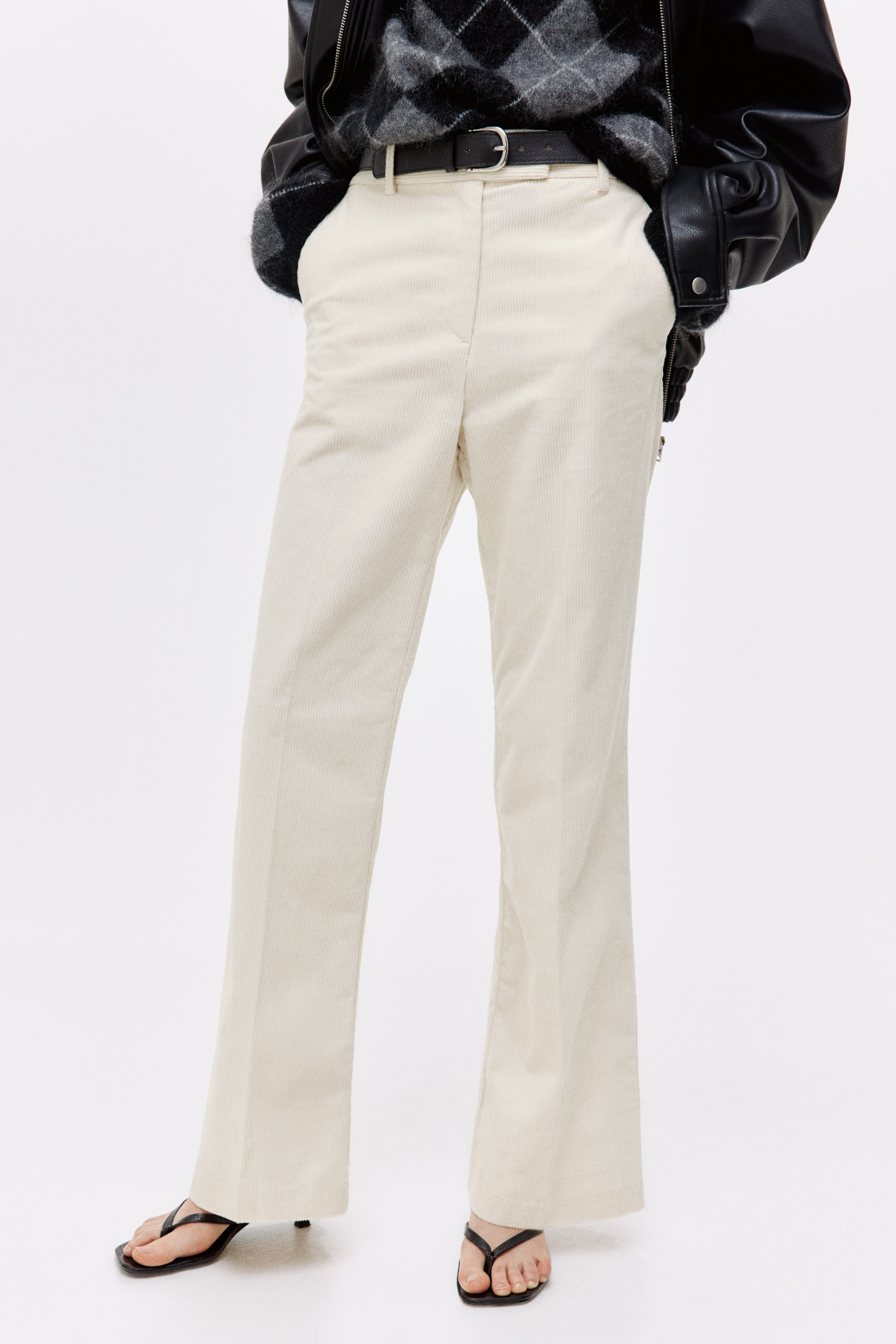 Bootcut corduroy trousers