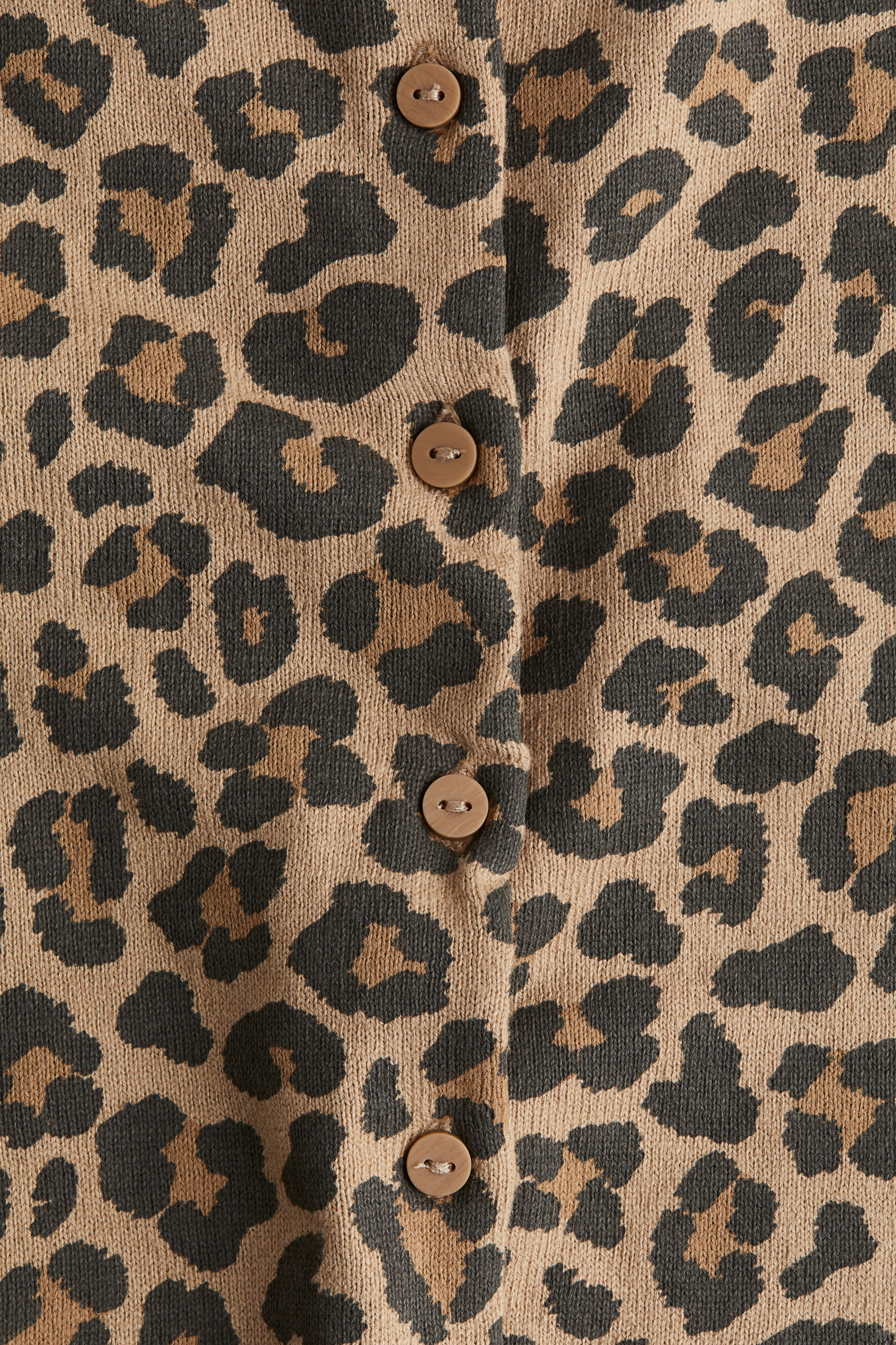 Sveter Zo Vzorovaného úpletu - Béžová/leopardí Vzor - DETI | H&M SK