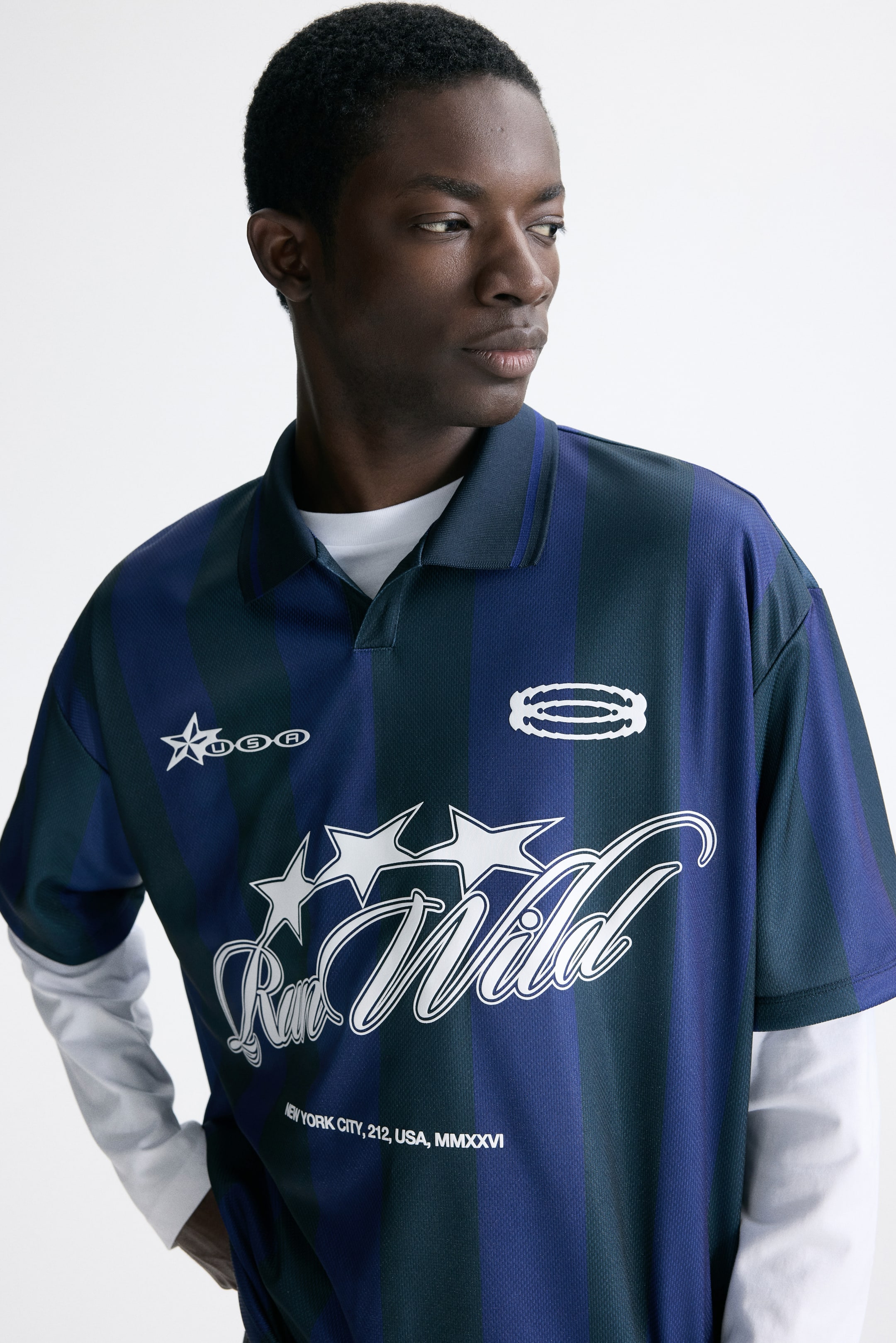 View larger image: Loose-Fit Soccer Shirt - Dark blue/Run Wild - Men | H&M CA 2