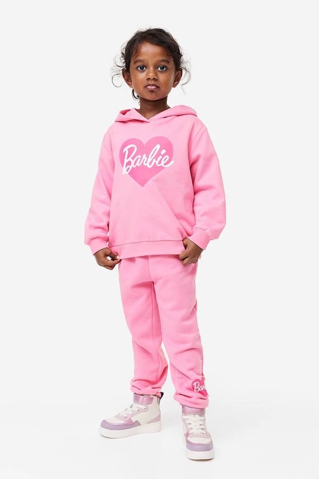 2-piece printed sweatshirt set - Pink/Barbie/Light grey marl/Minnie Mouse - 3