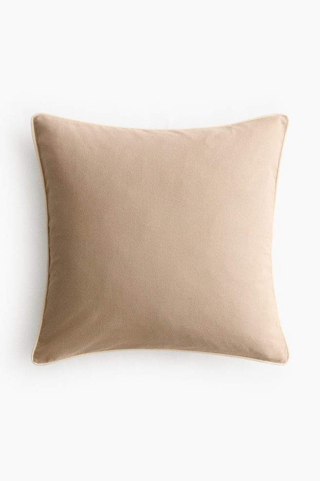 Canvas Cushion Cover - Beige/Dark dusty pink/Light khaki green/Yellow/Pink/Blue/light beige - 1