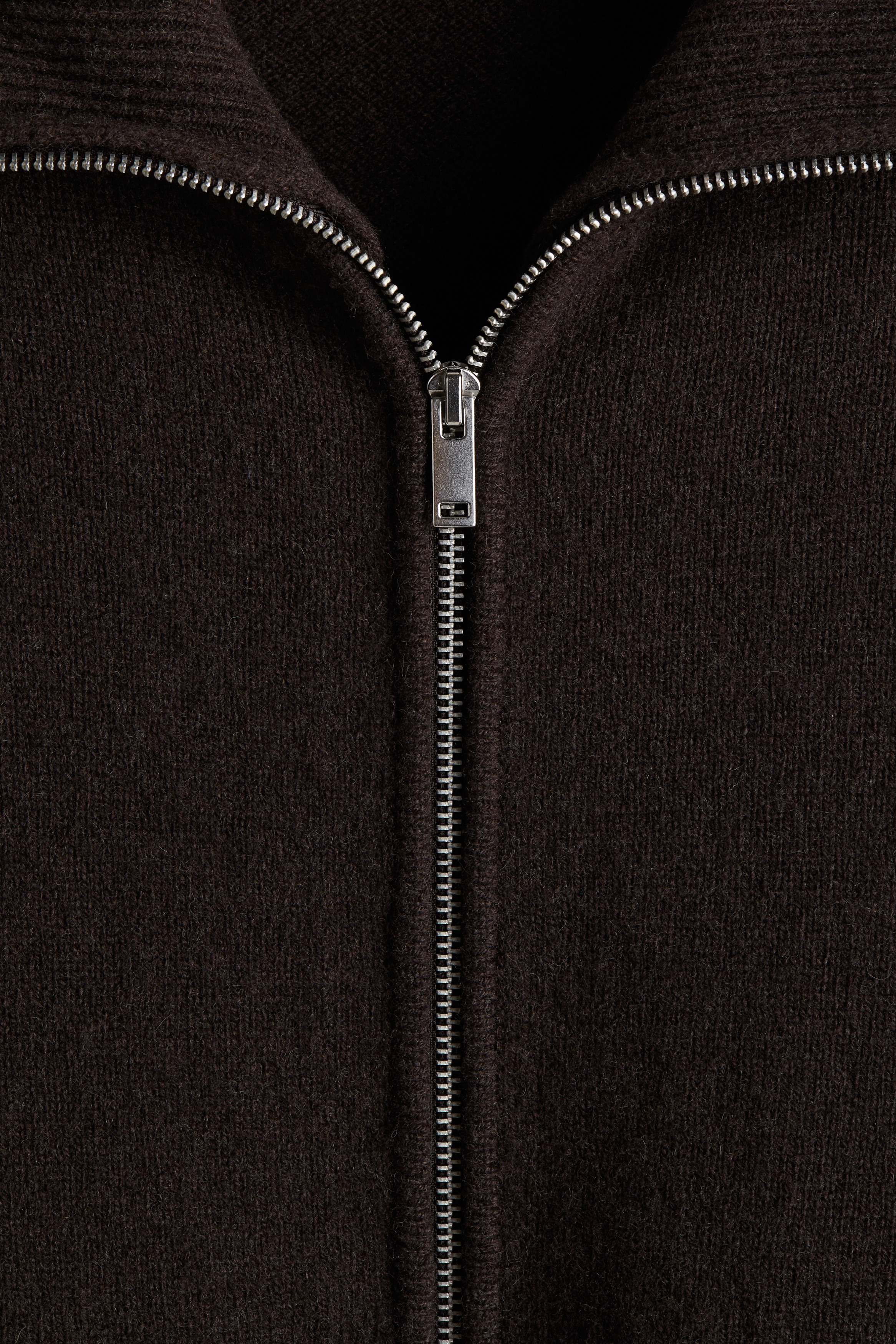 Regular Fit Wool zip-through cardigan