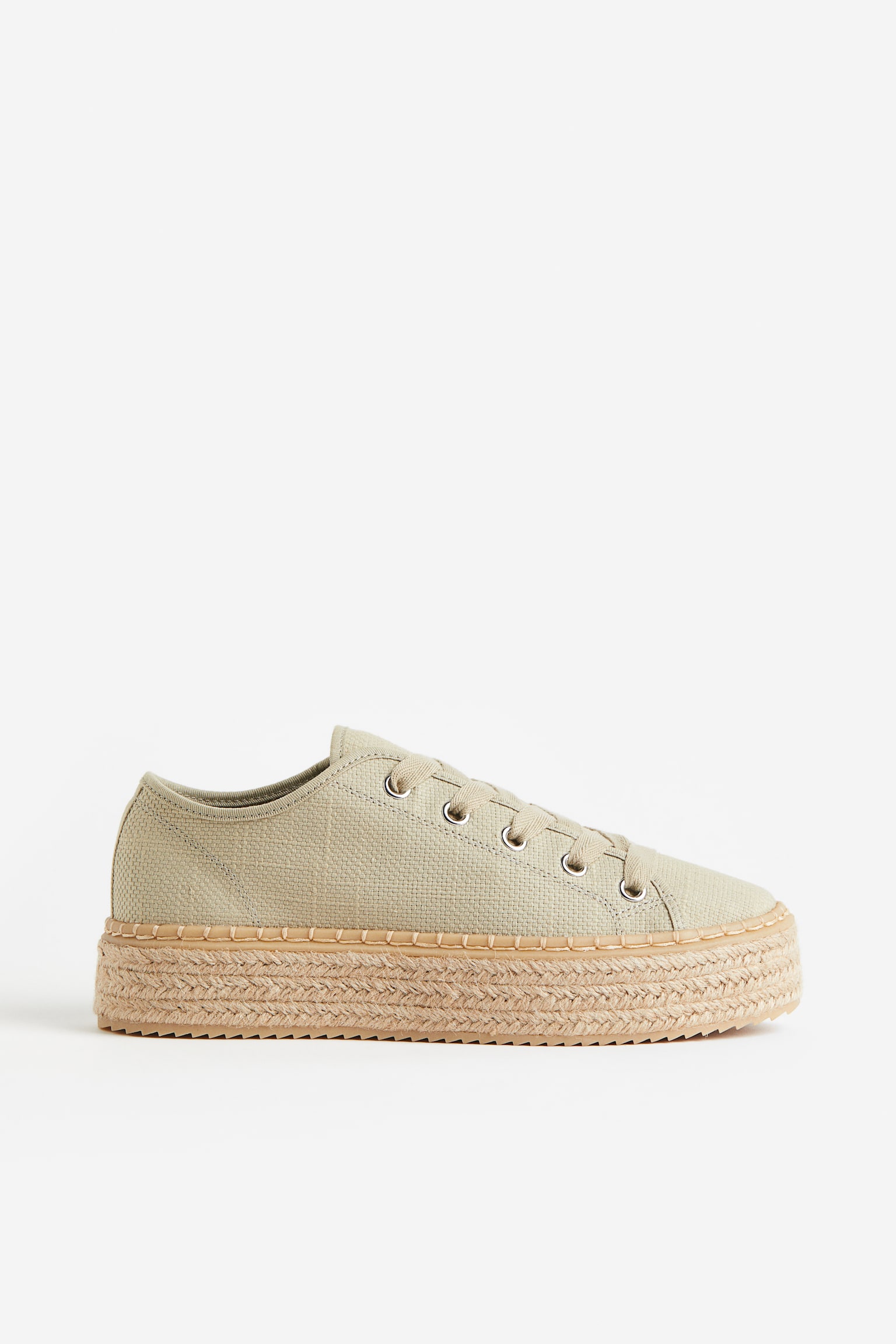 Espadrille Sneakers - Light khaki green/Beige - 1