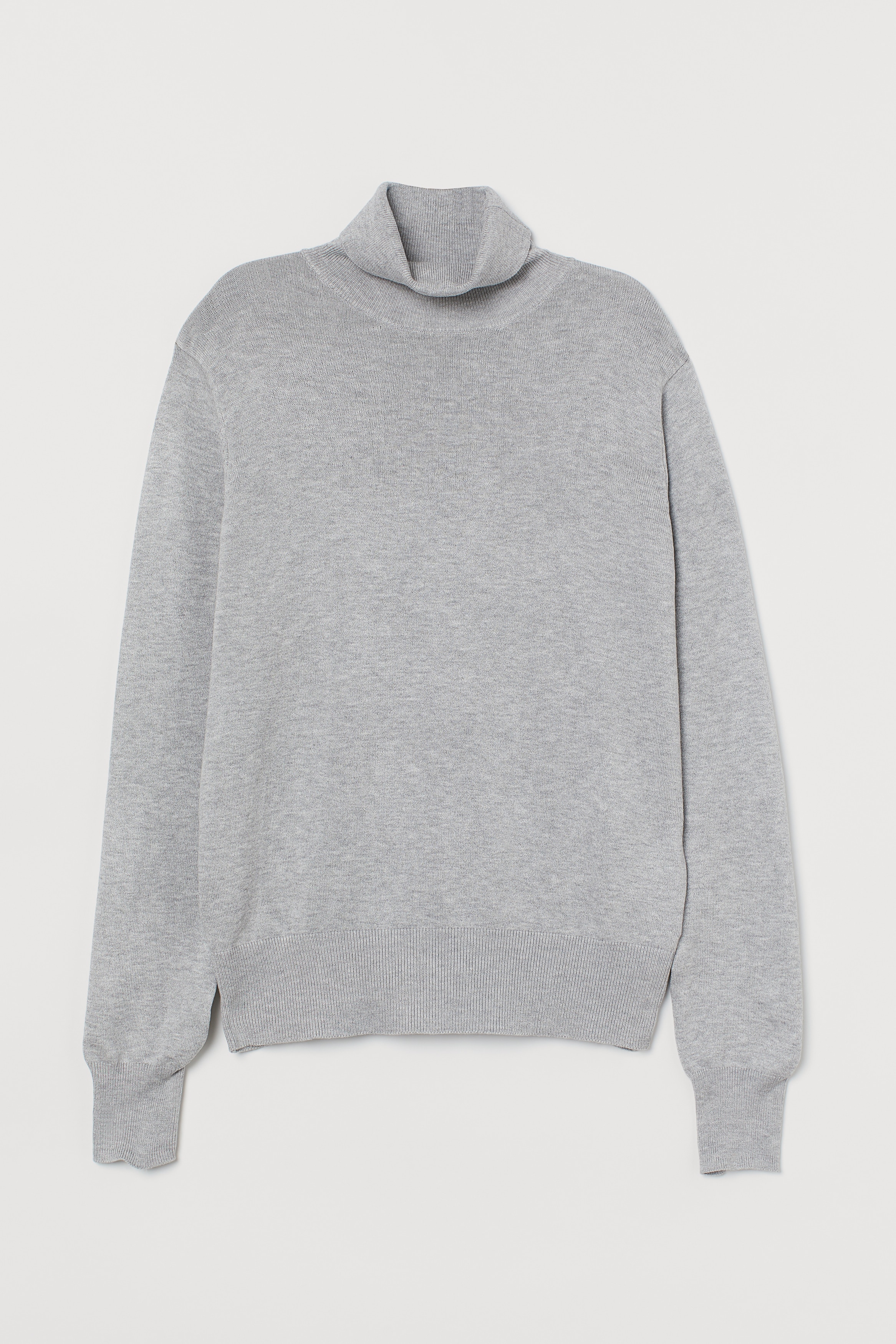 ファインニット タートルネックセーター - ダークグリーン