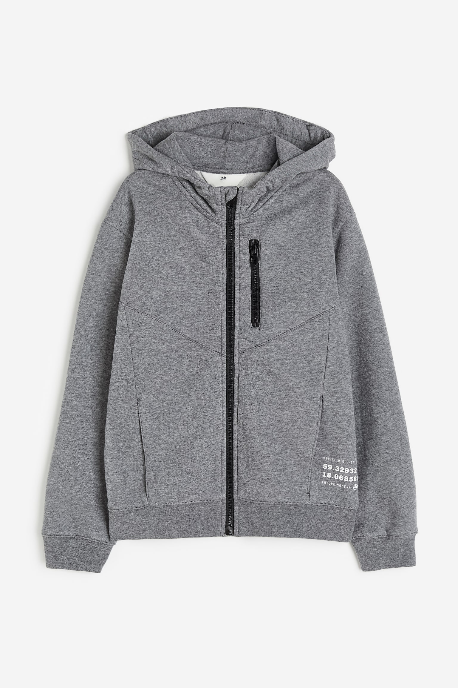 Zip Up Hoodie - Grey marle - 1