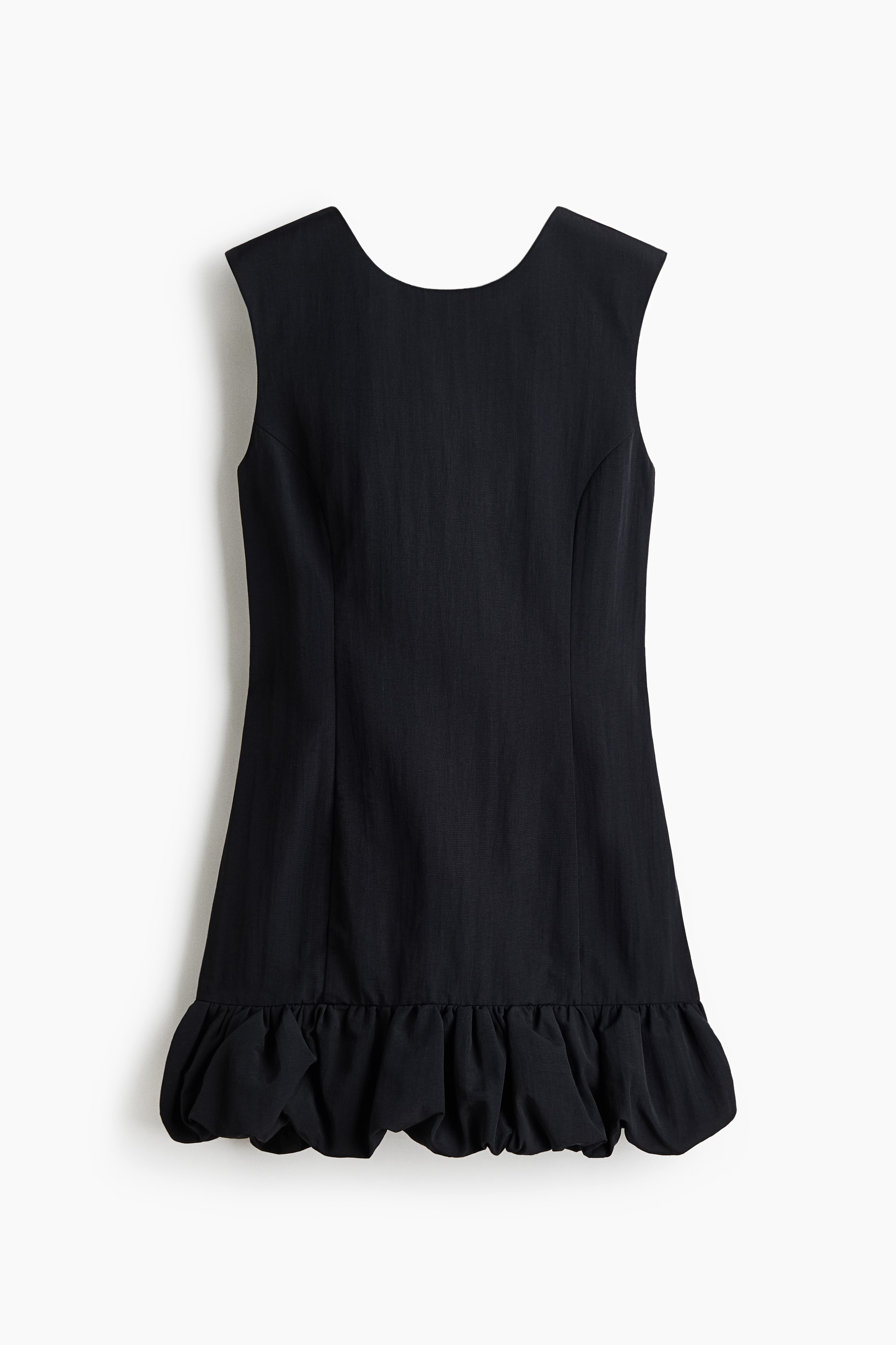 Rochie bufantă la bază - Negru/Roz-deschis/Roșu