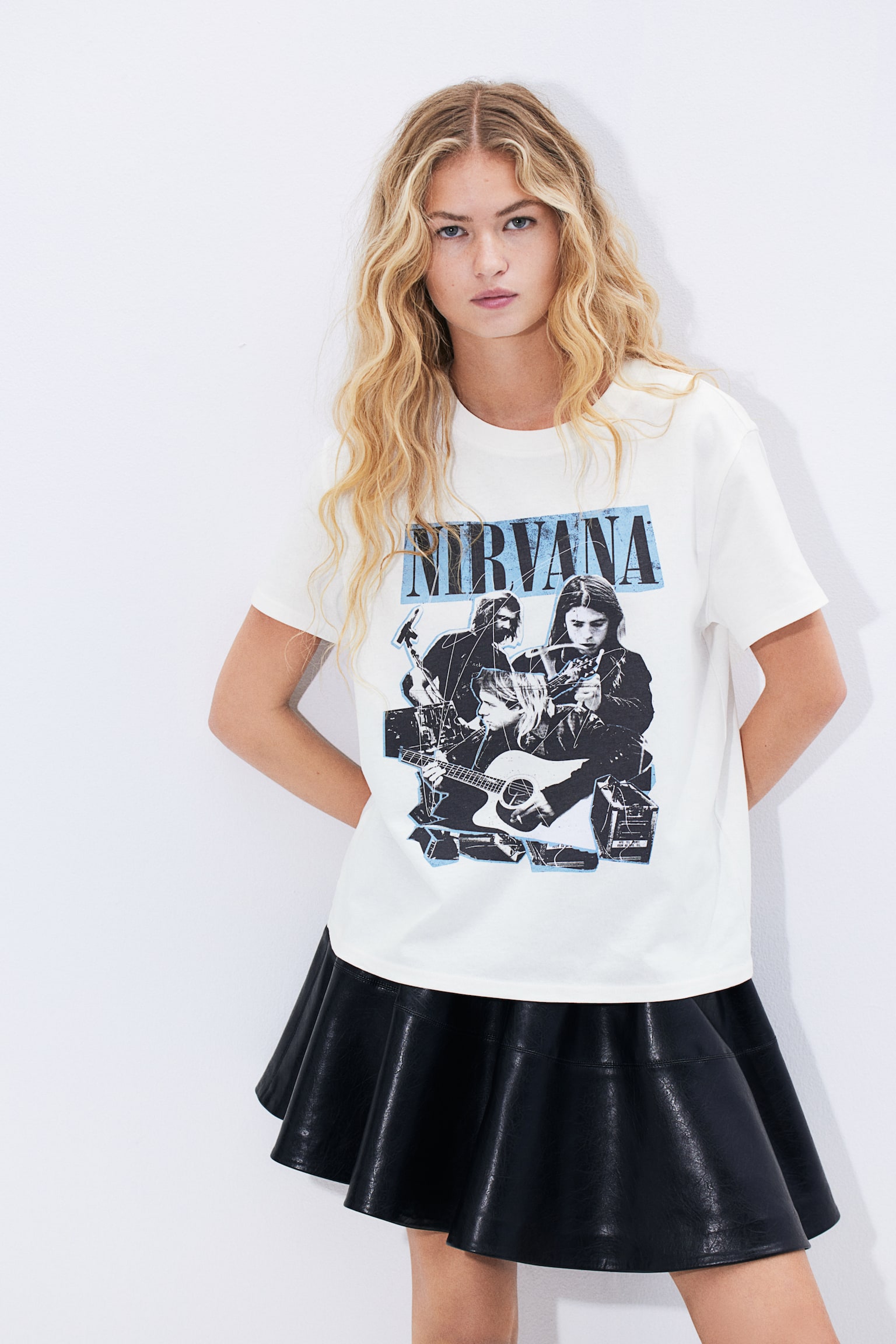 Printed T-shirt - Cream/Nirvana/Blue/Blondie/Dark greige/Sublime/Dark grey marl/The Cure/Cream/Deftones/Beige/Bring Me the Horizon/Black/Korn/Black/Avril Lavigne/White/The Cure/White/Beetlejuice/White/Slipknot - 1