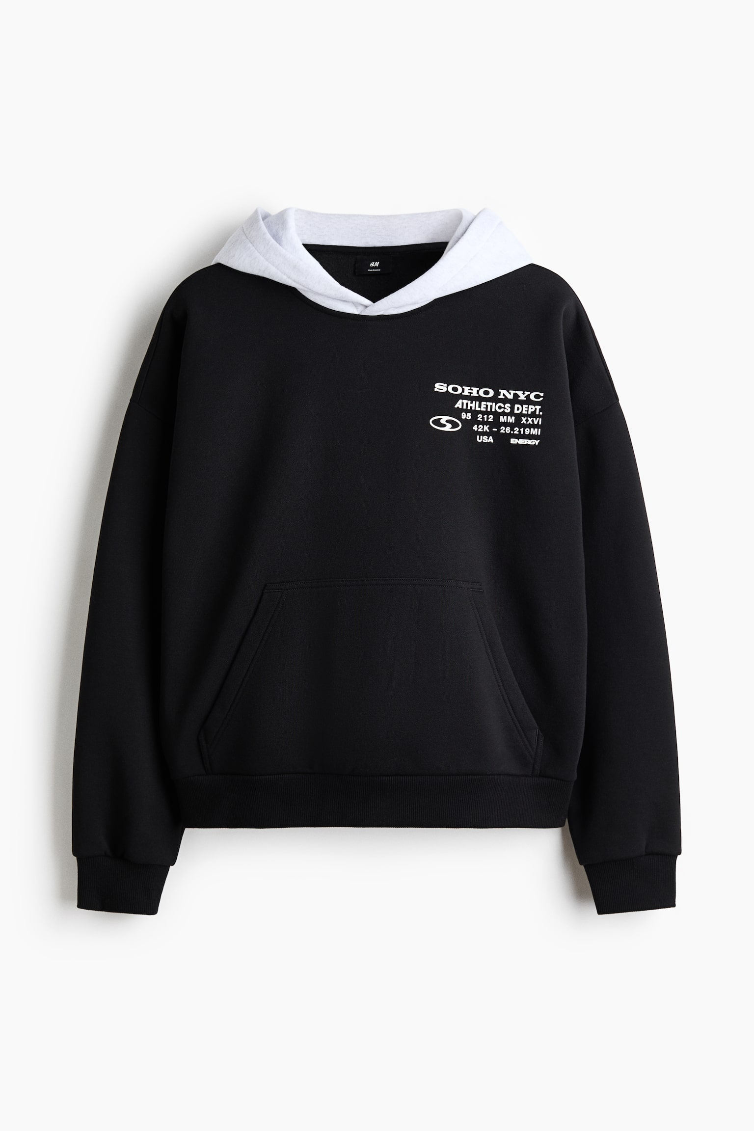 Mikina s kapucí Loose Fit - Černá/Soho NYC/Šedý melír/Soho Nyc/Šedý melír/Euphoria/Černá/Euphoria - 1