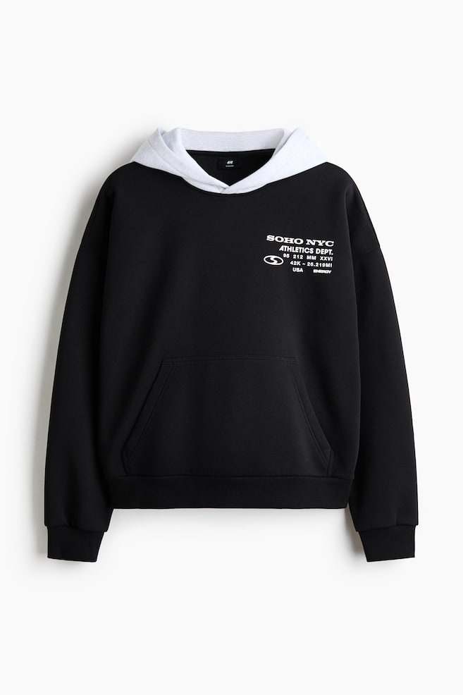Hoodie in Loose Fit - Black/Soho NYC/Beige/Running Club/Graumeliert/Euphoria/Graumeliert/Soho Nyc - 1