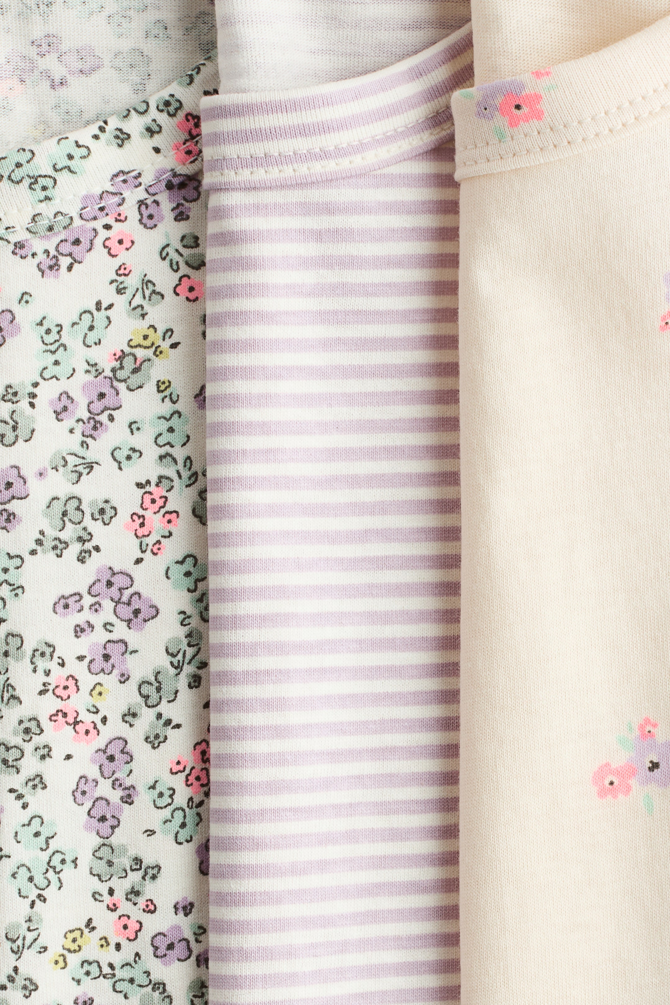 View larger image: 3-pack printed cotton tops - Light purple/Floral - Kids | H&M IN 2