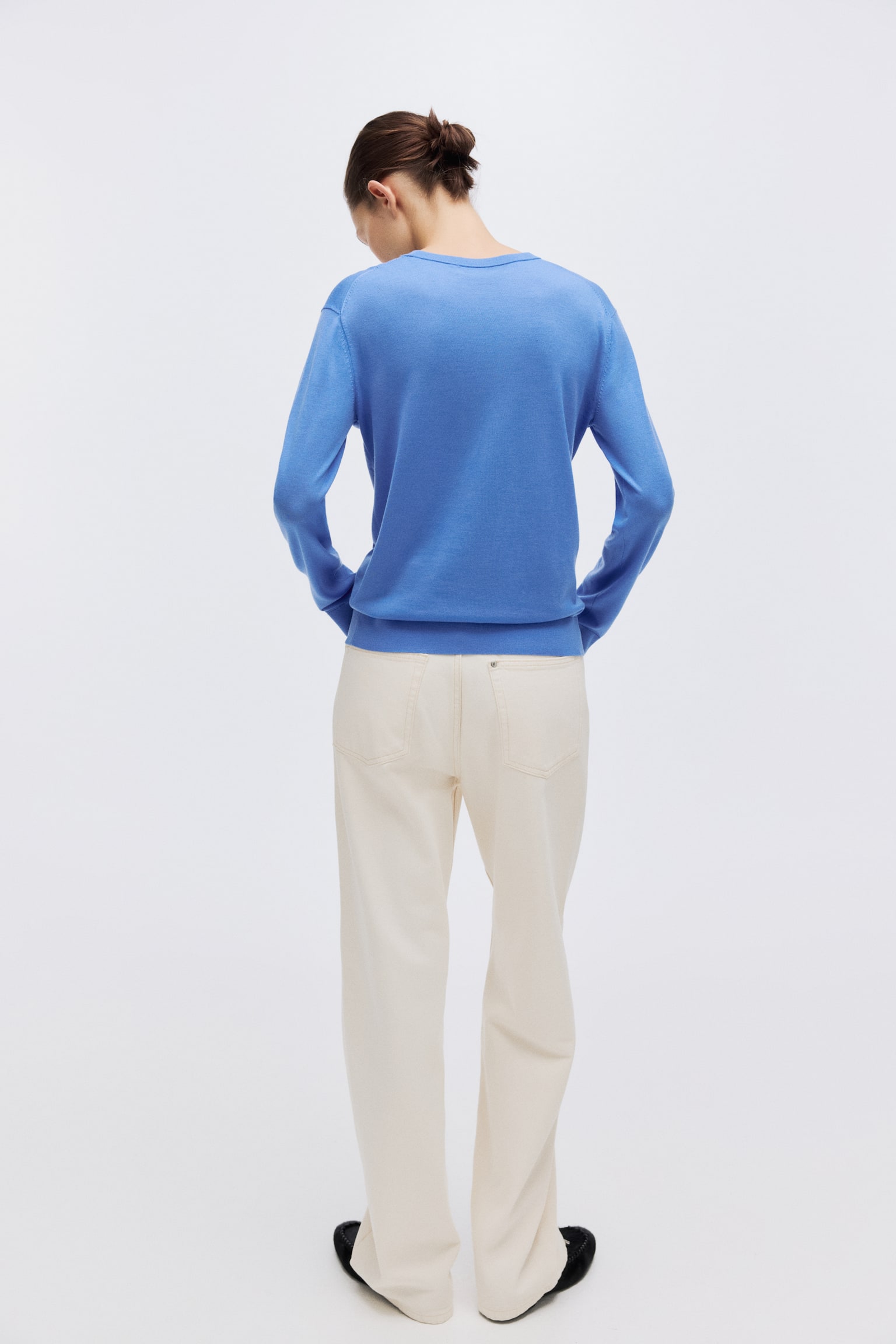 Merino wool jumper - Blue/Black/Brown/Dark brown - 5