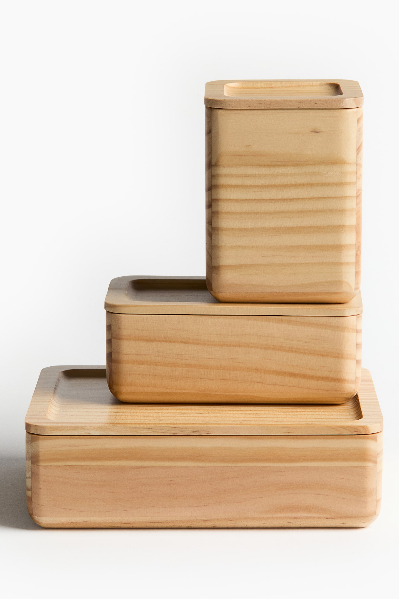 Small wooden organiser box - Beige - 3