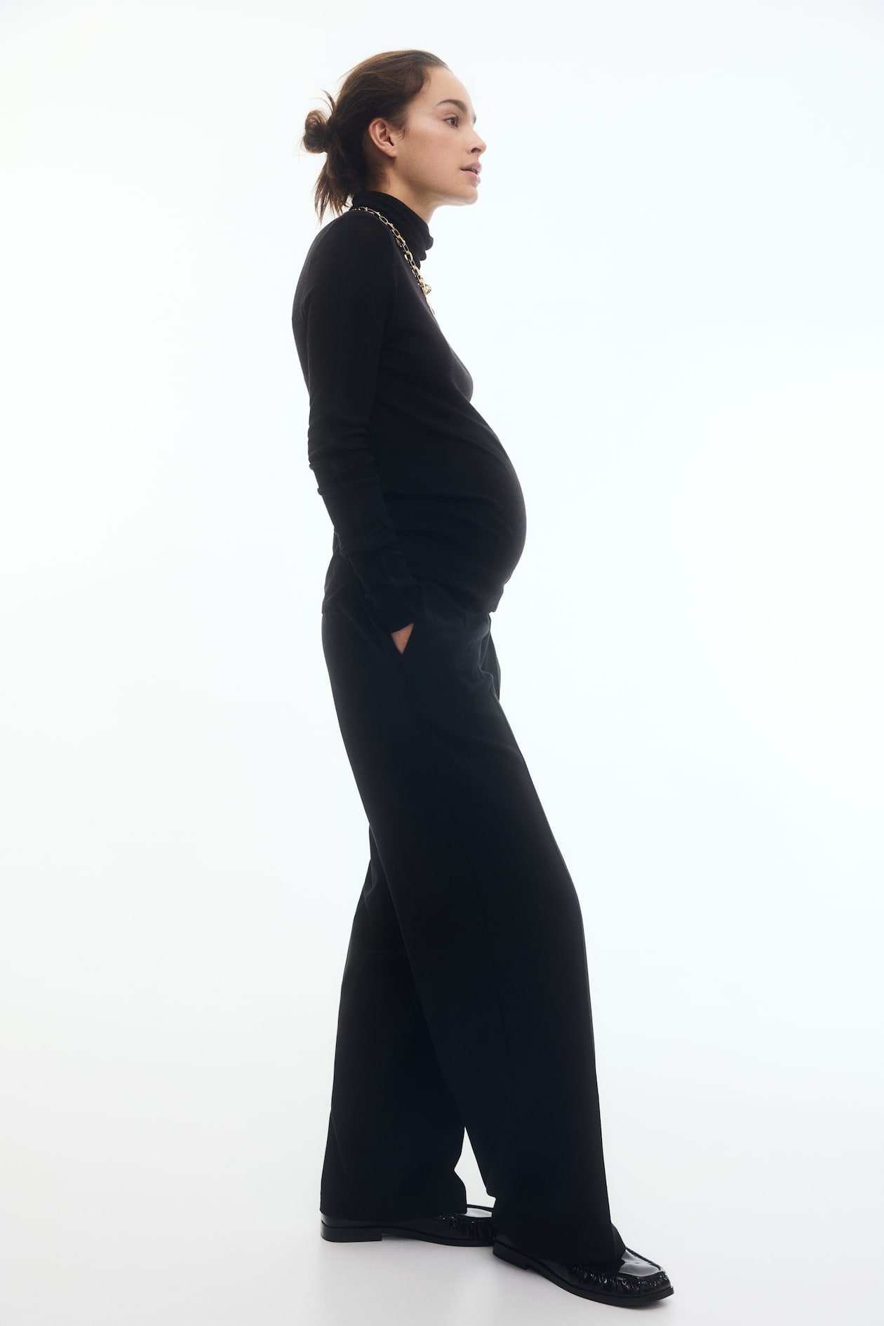 MAMA Wide-Leg Dress Pants