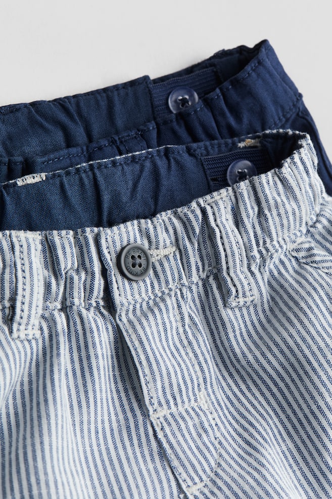 2-pack chino shorts - Dark blue/Striped - 2