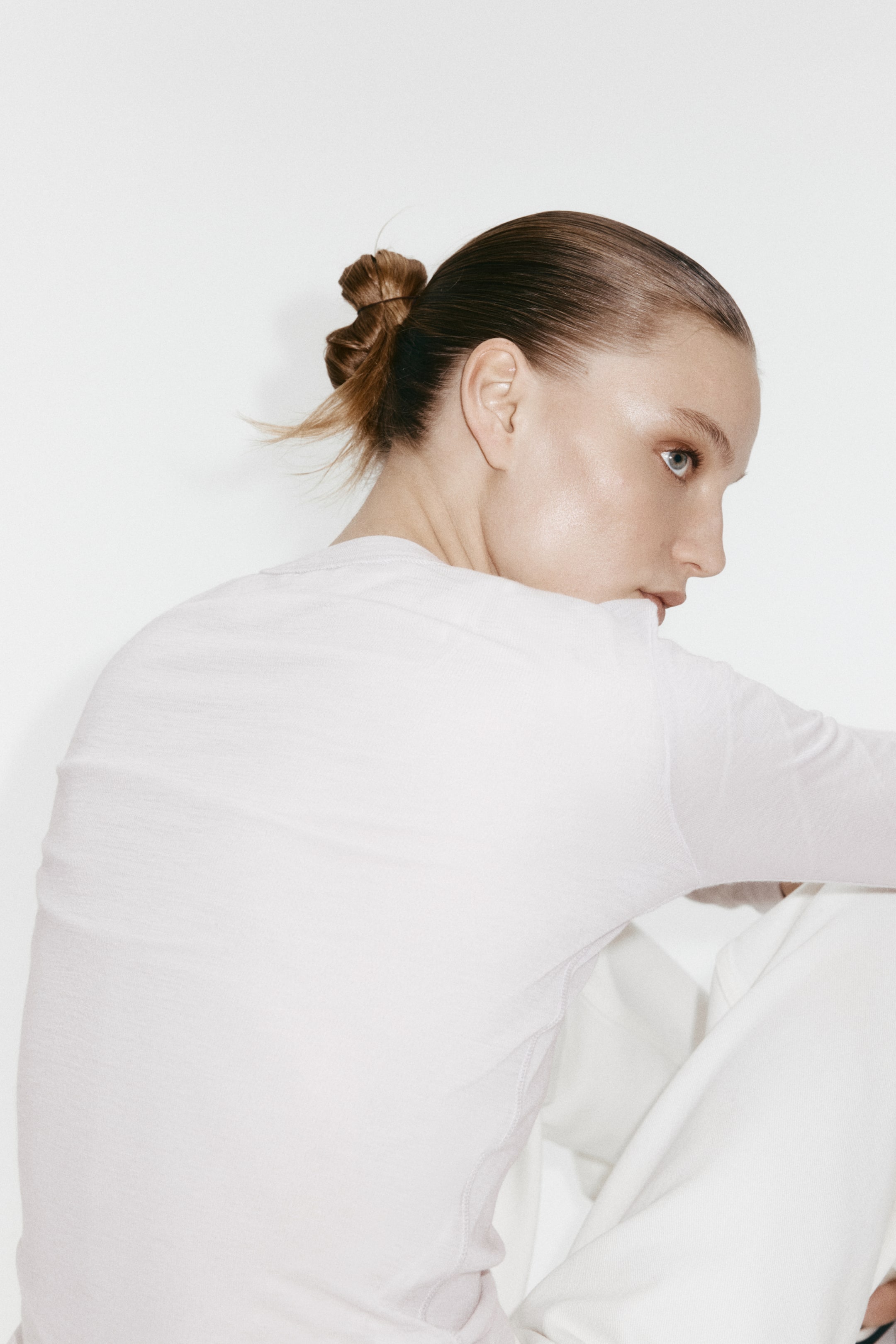 查看大圖: 羊毛精織上衣 - 淡灰米色 - Ladies | H&M 4